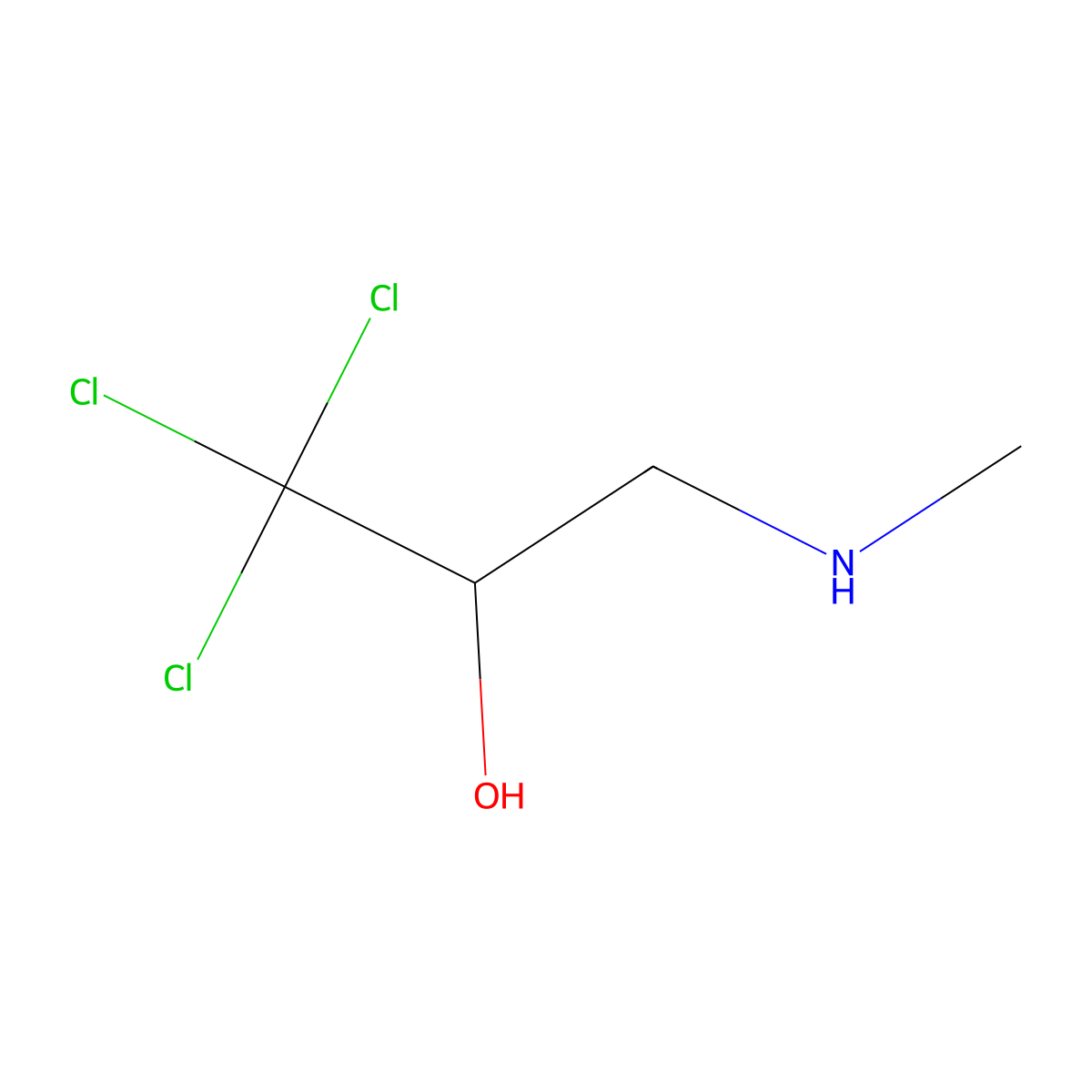 1,1,1-Trichloro-3-(methylamino)propan-2-ol molecular structure, CAS 77992-54-2