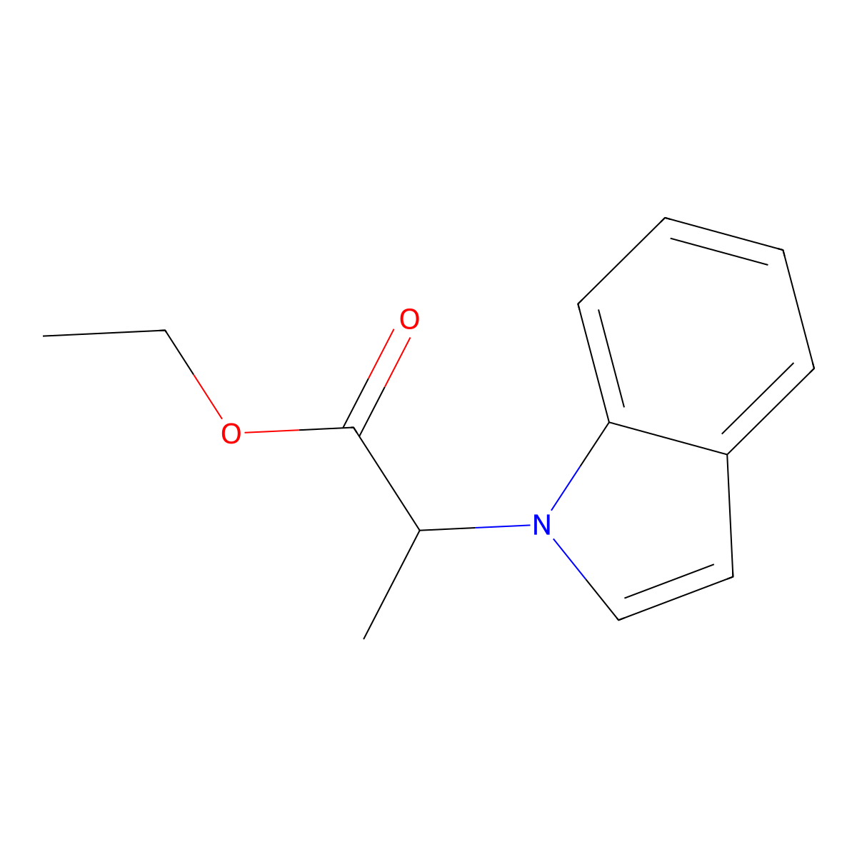Ethyl 2-(1H-Indol-1-yl)propanoate molecular structure, CAS 77992-71-3