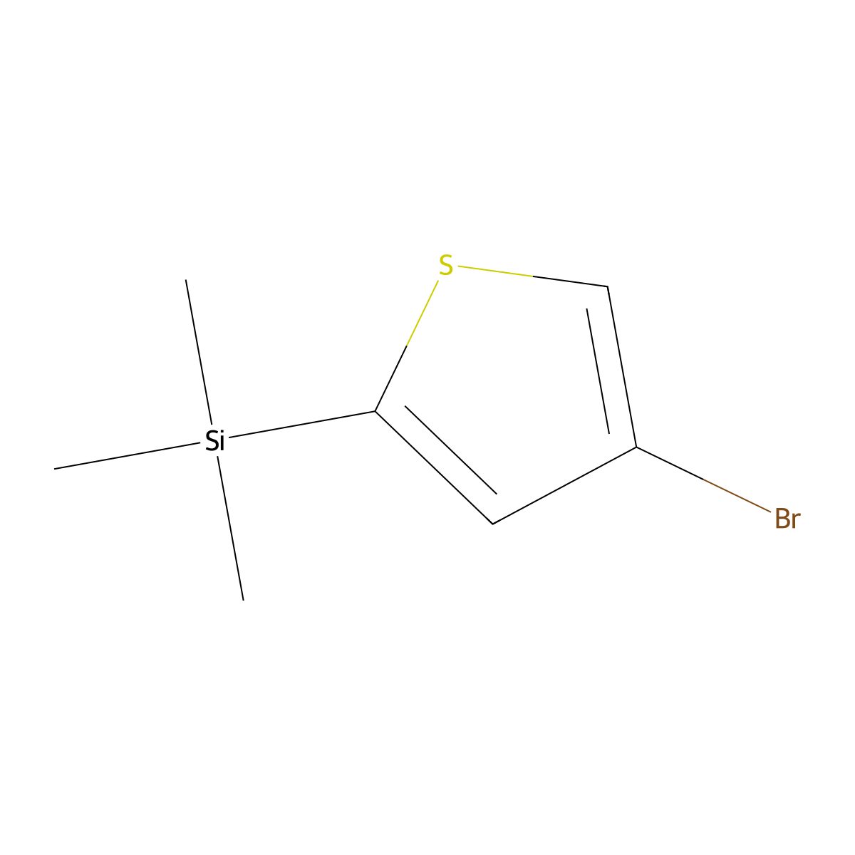 4-Bromo-2-(trimethylsilyl)thiophene molecular structure, CAS 77998-61-9