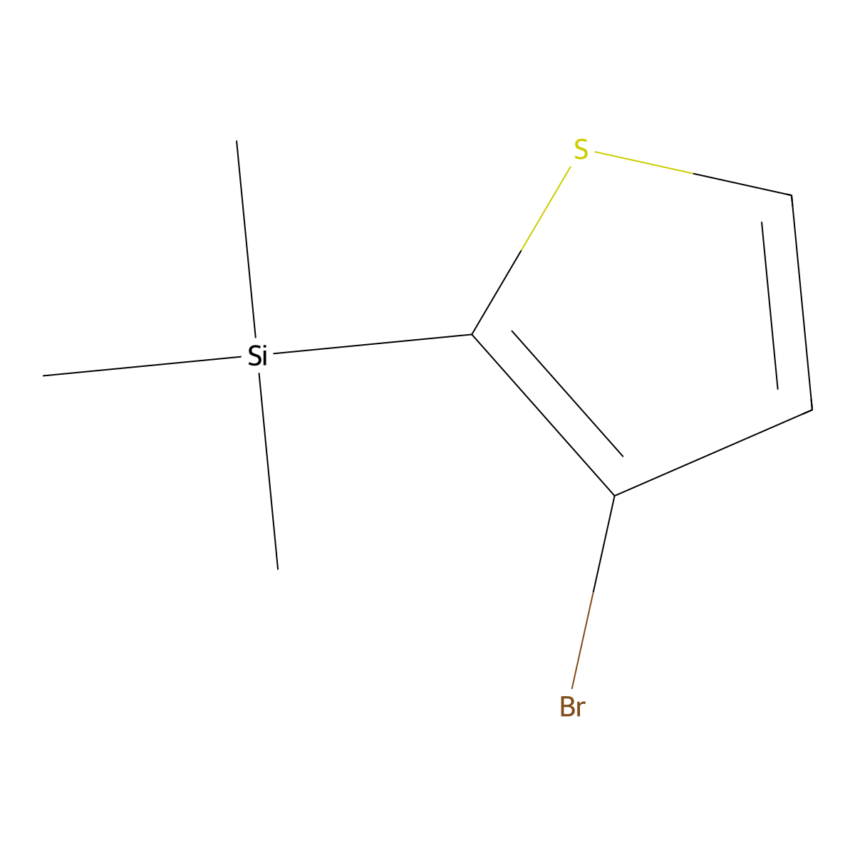3-Bromo-2-(trimethylsilyl)thiophene molecular structure, CAS 77998-62-0