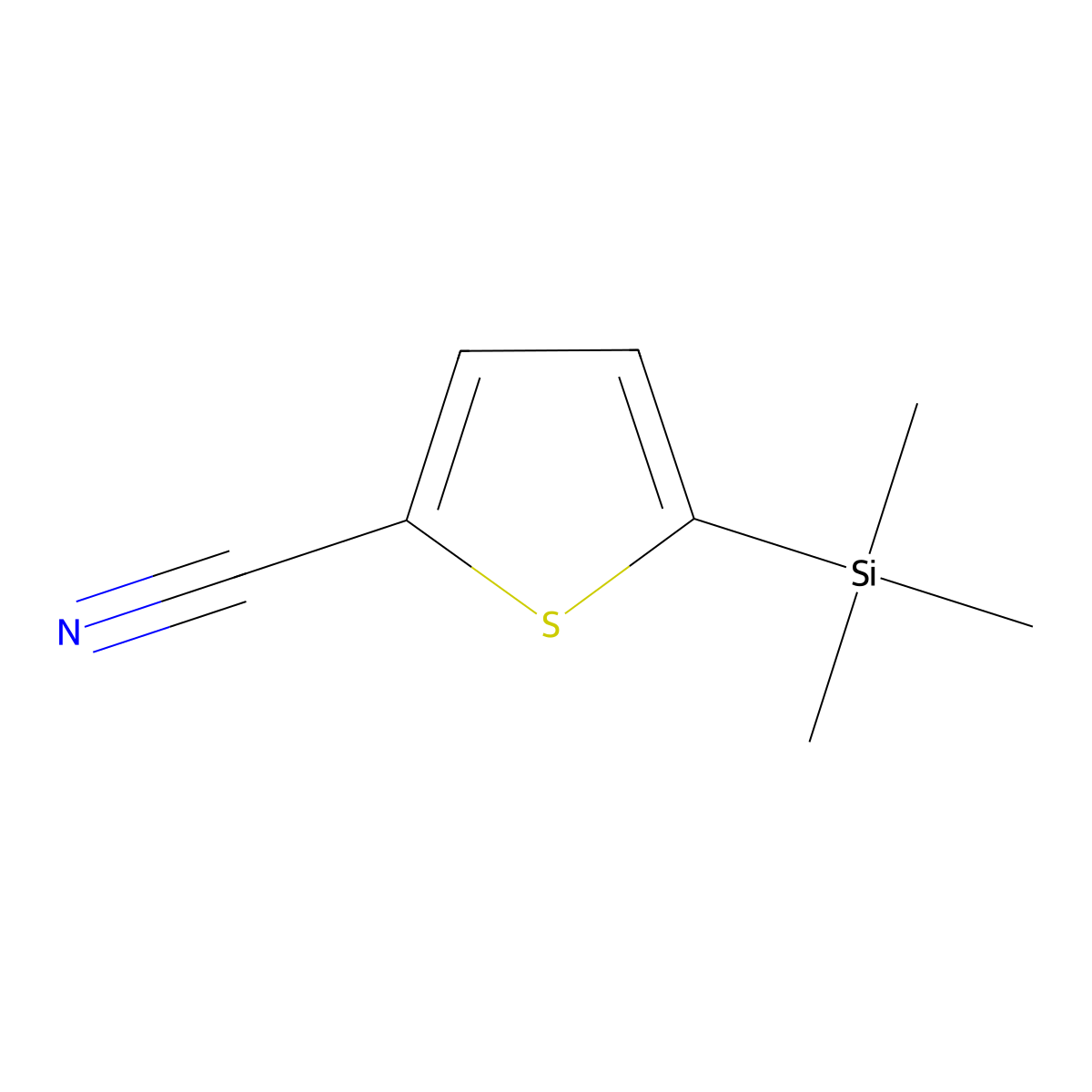 5-(Trimethylsilyl)thiophene-2-carbonitrile molecular structure, CAS 77998-64-2