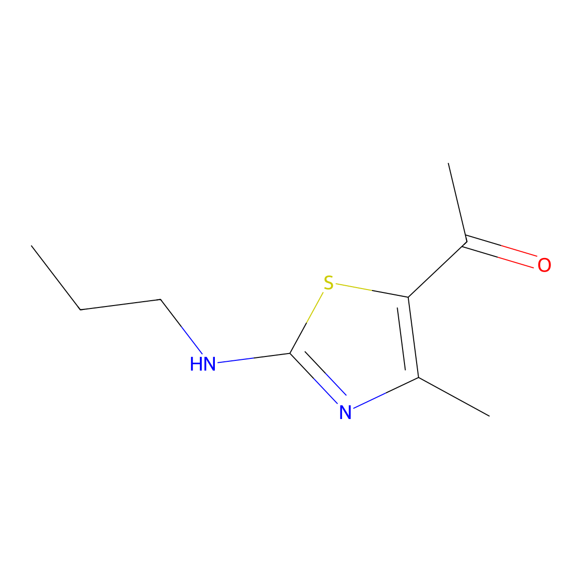1-[4-Methyl-2-(propylamino)-1,3-thiazol-5-yl]ethanone molecular structure, CAS 779993-90-7