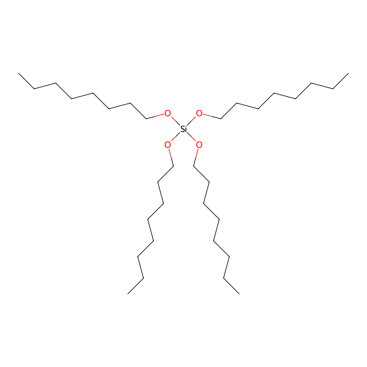 Silicic acid (H4SiO4), tetraoctyl ester molecular structure, CAS 78-14-8