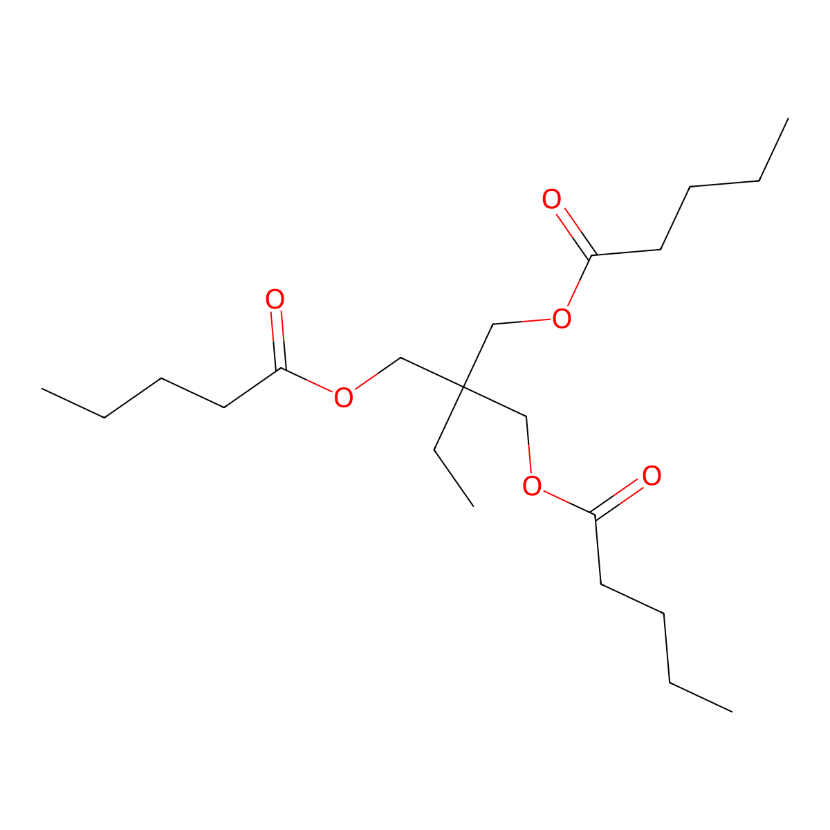2-Ethyl-2-(((1-oxopentyl)oxy)methyl)propane-1,3-diyl divalerate molecular structure, CAS 78-15-9