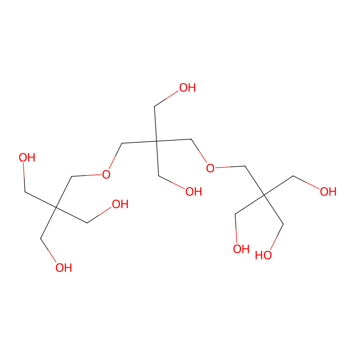 Tripentaerythritol molecular structure, CAS 78-24-0