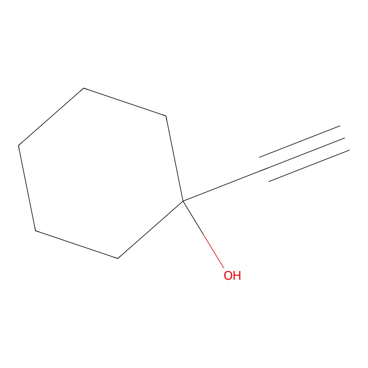 1-Ethynylcyclohexanol molecular structure, CAS 78-27-3