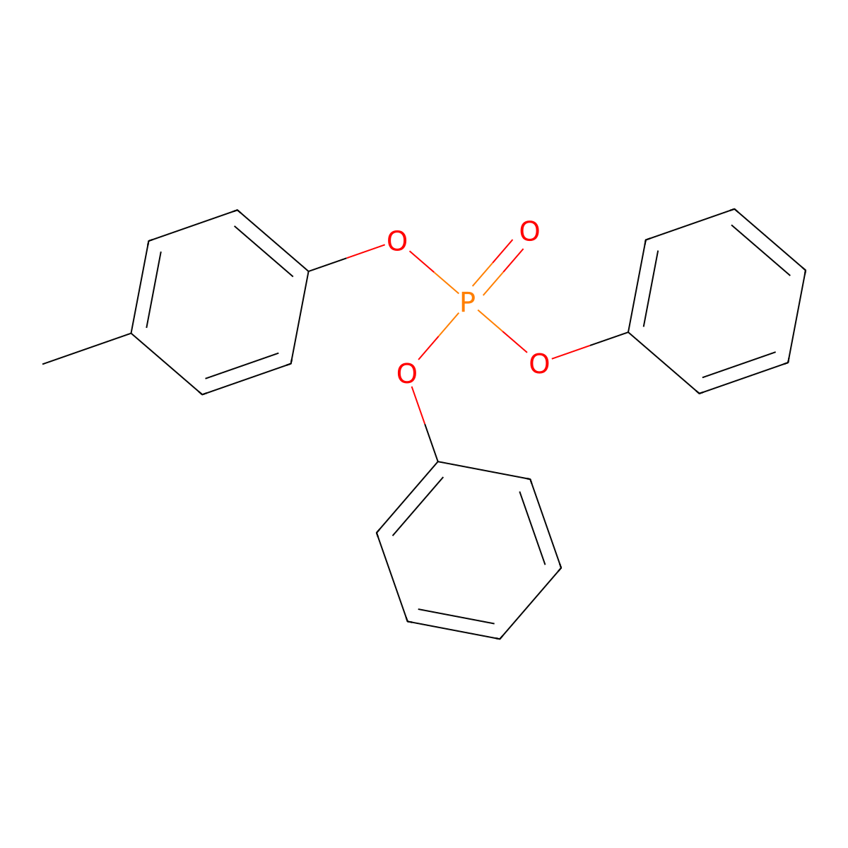 Monocresyl diphenyl phosphate molecular structure, CAS 78-31-9