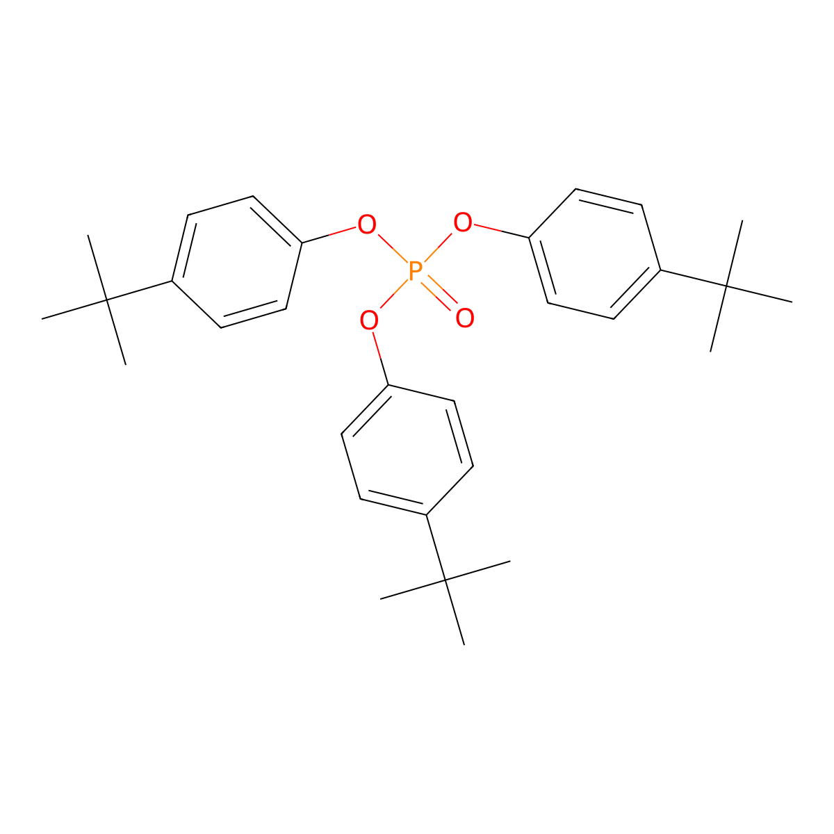 Tris(p-t-butylphenyl) phosphate molecular structure, CAS 78-33-1