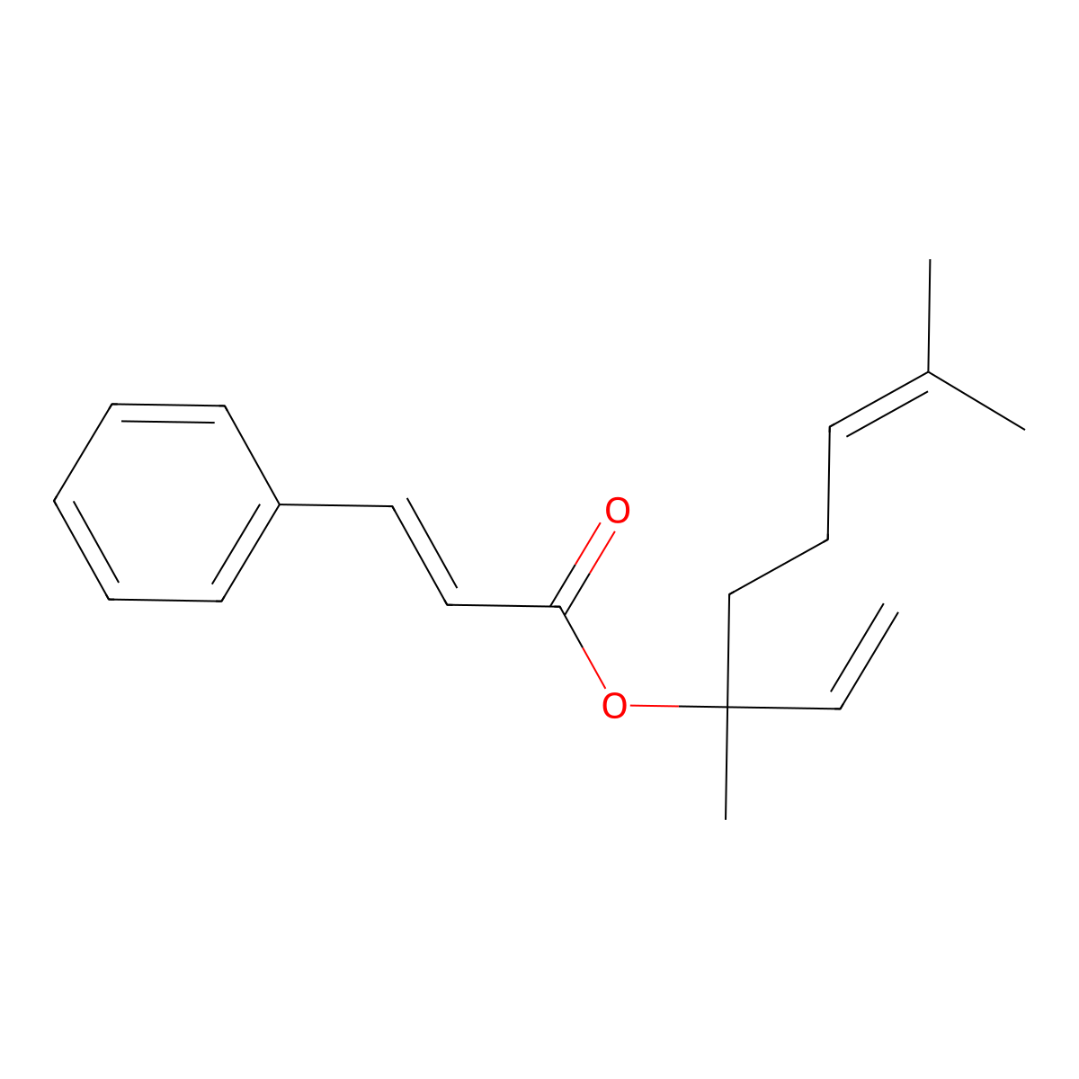 Linalyl cinnamate molecular structure, CAS 78-37-5
