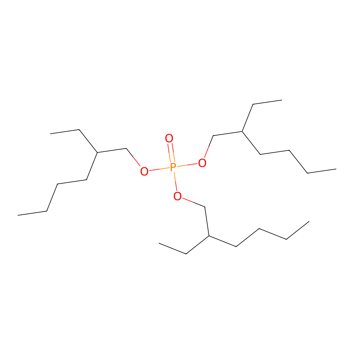 Tris(2-ethylhexyl) phosphate molecular structure, CAS 78-42-2
