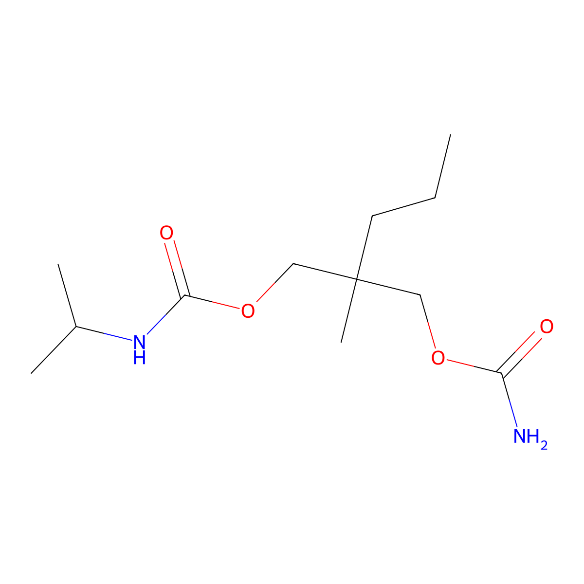 Carisoprodol molecular structure, CAS 78-44-4