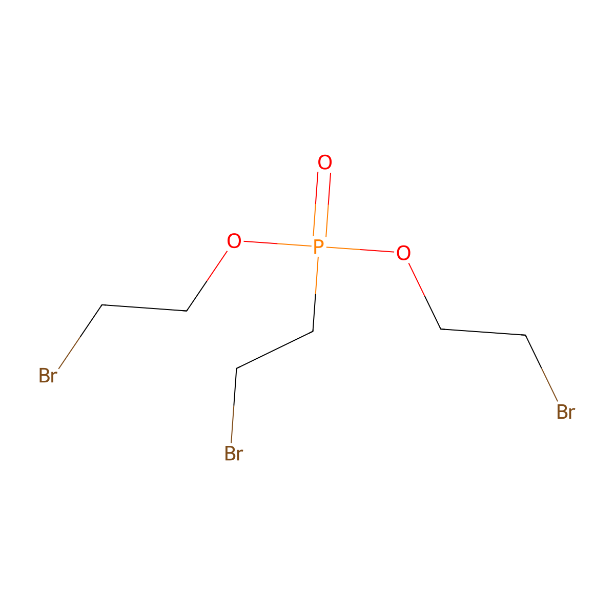 Bromoethylphosphonic acid bis(bromoethyl) ester molecular structure, CAS 78-45-5