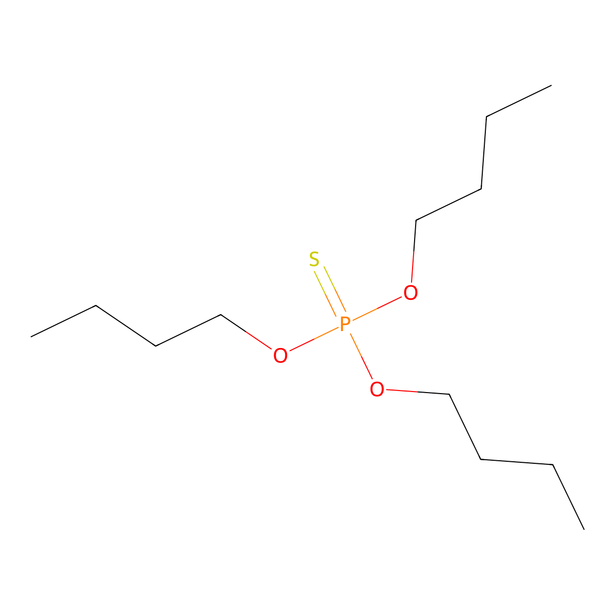 Tri-O-butyl phosphorothioate molecular structure, CAS 78-47-7
