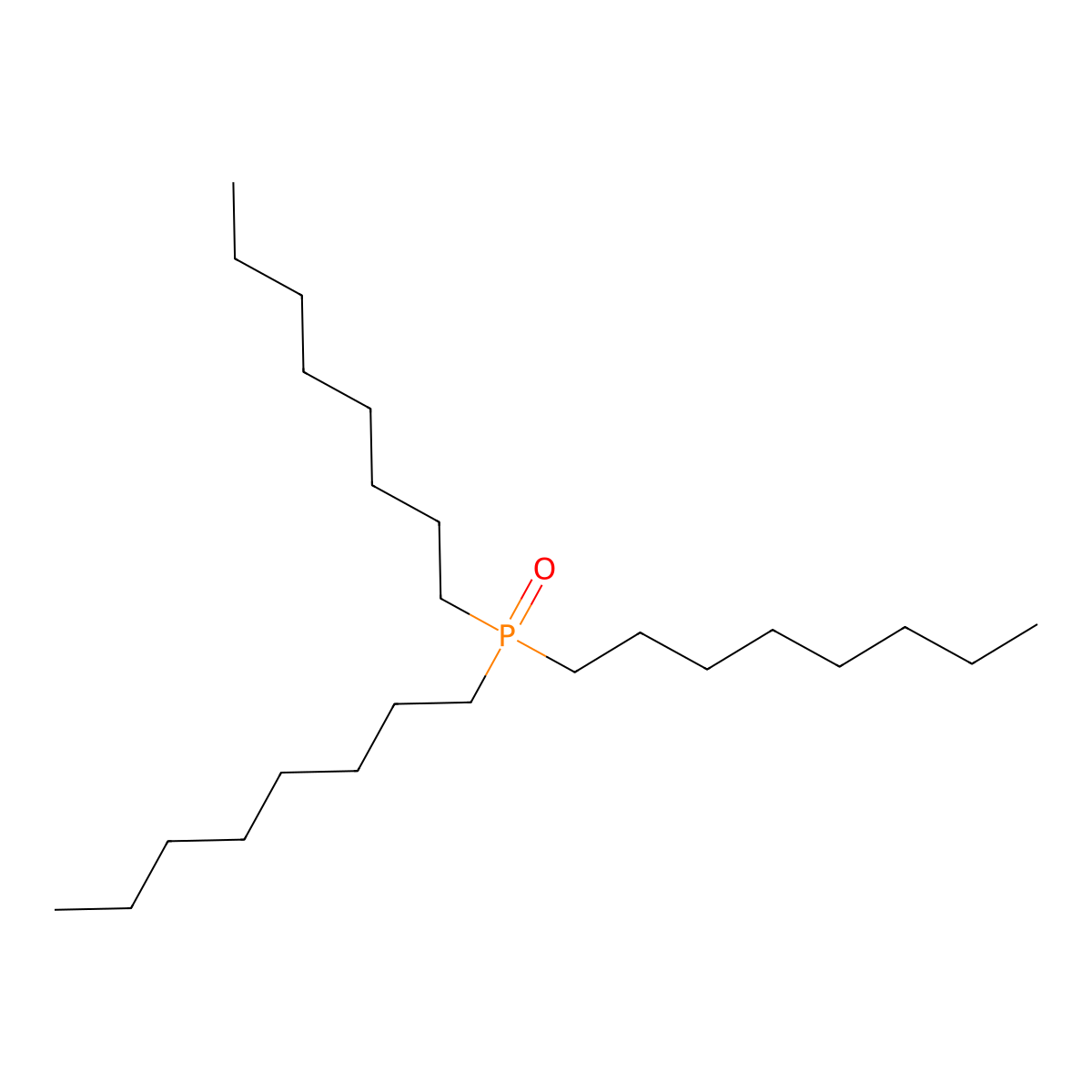 Trioctylphosphine oxide molecular structure, CAS 78-50-2