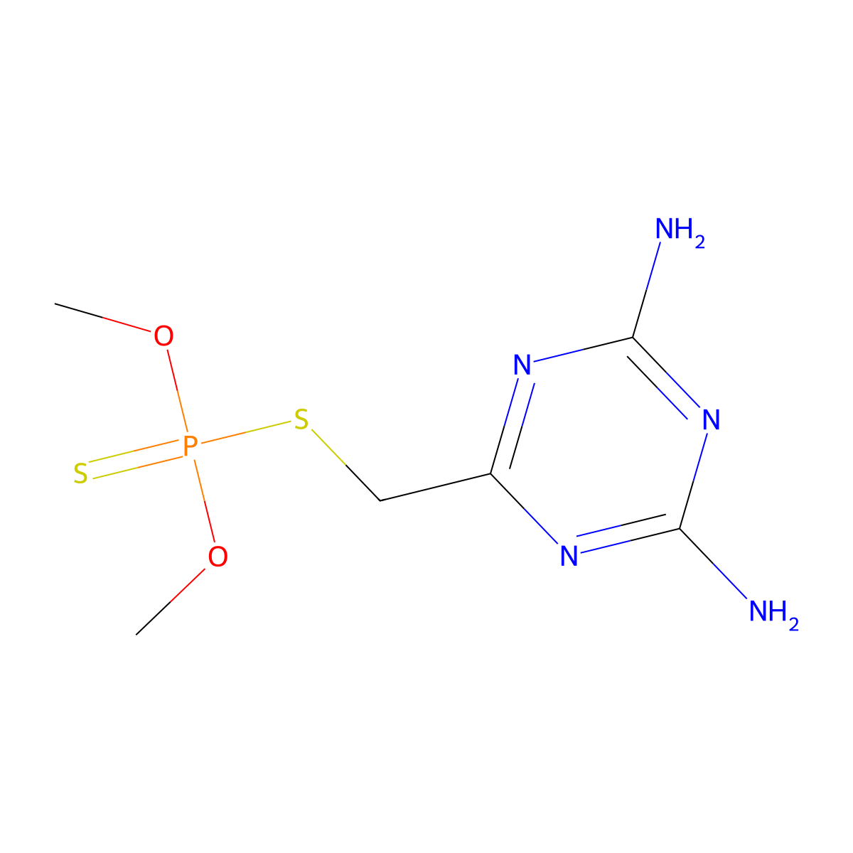 Menazon molecular structure, CAS 78-57-9