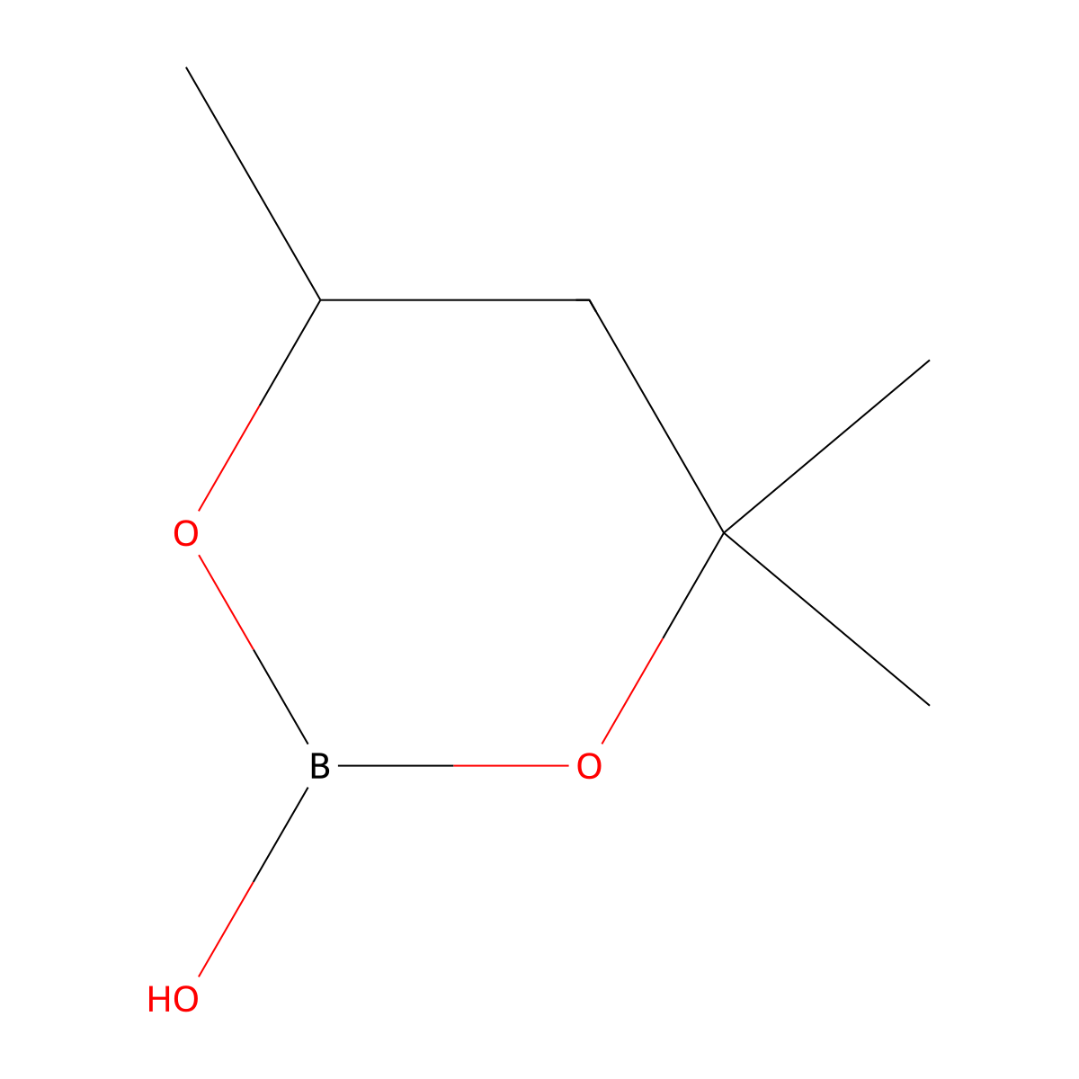 4,4,6-Trimethyl-1,3,2-dioxaborinan-2-OL molecular structure, CAS 78-60-4