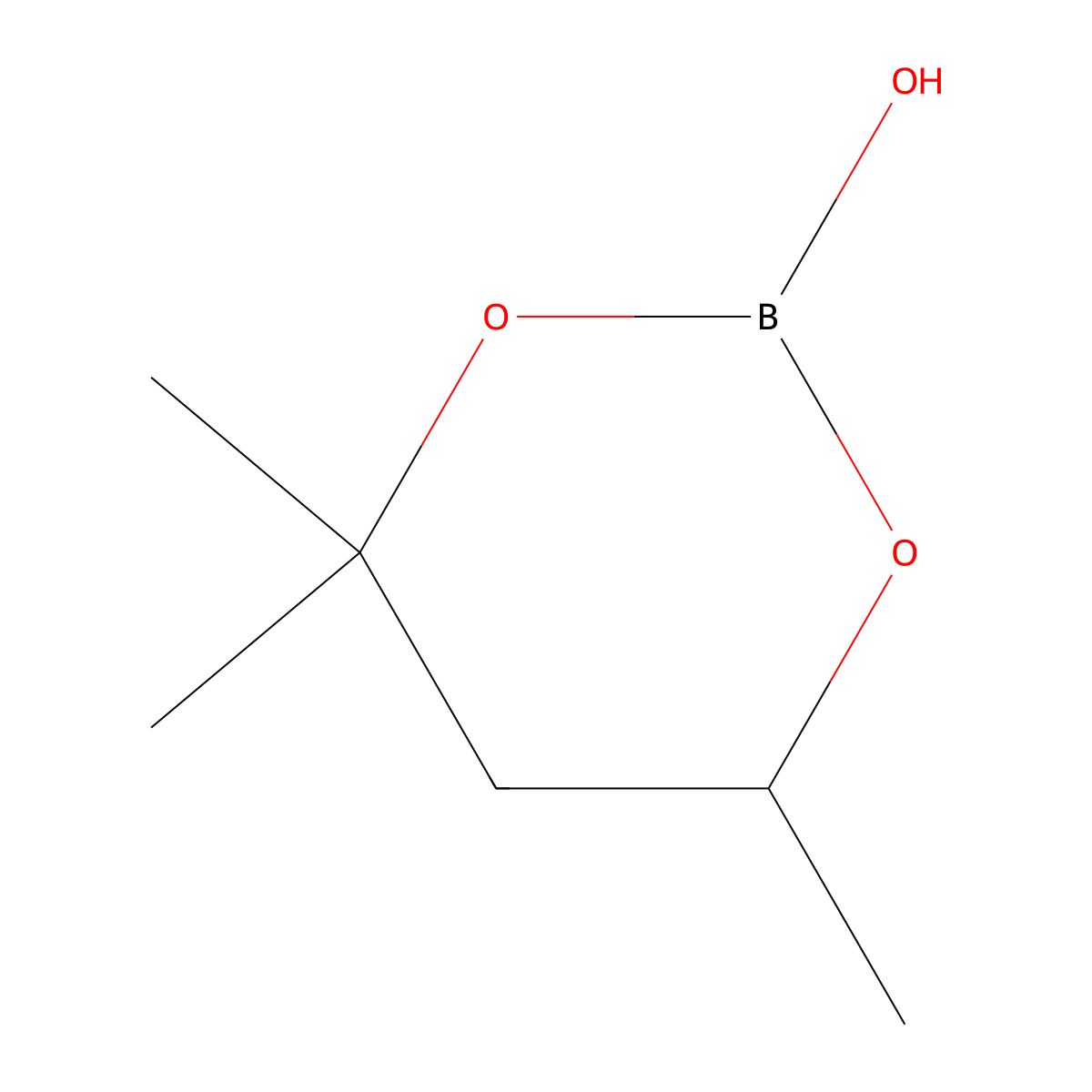 4,4,6-Trimethyl-1,3,2-dioxaborinan-2-OL molecular structure, CAS 78-60-4
