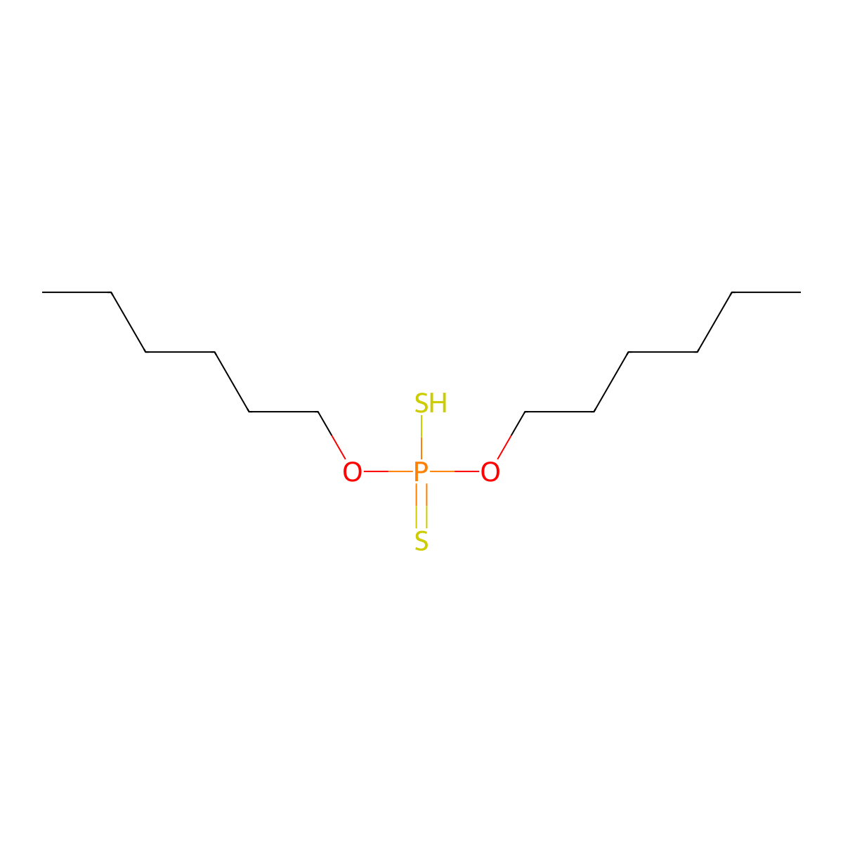 O,O-Dihexyl dithiophosphate molecular structure, CAS 78-64-8