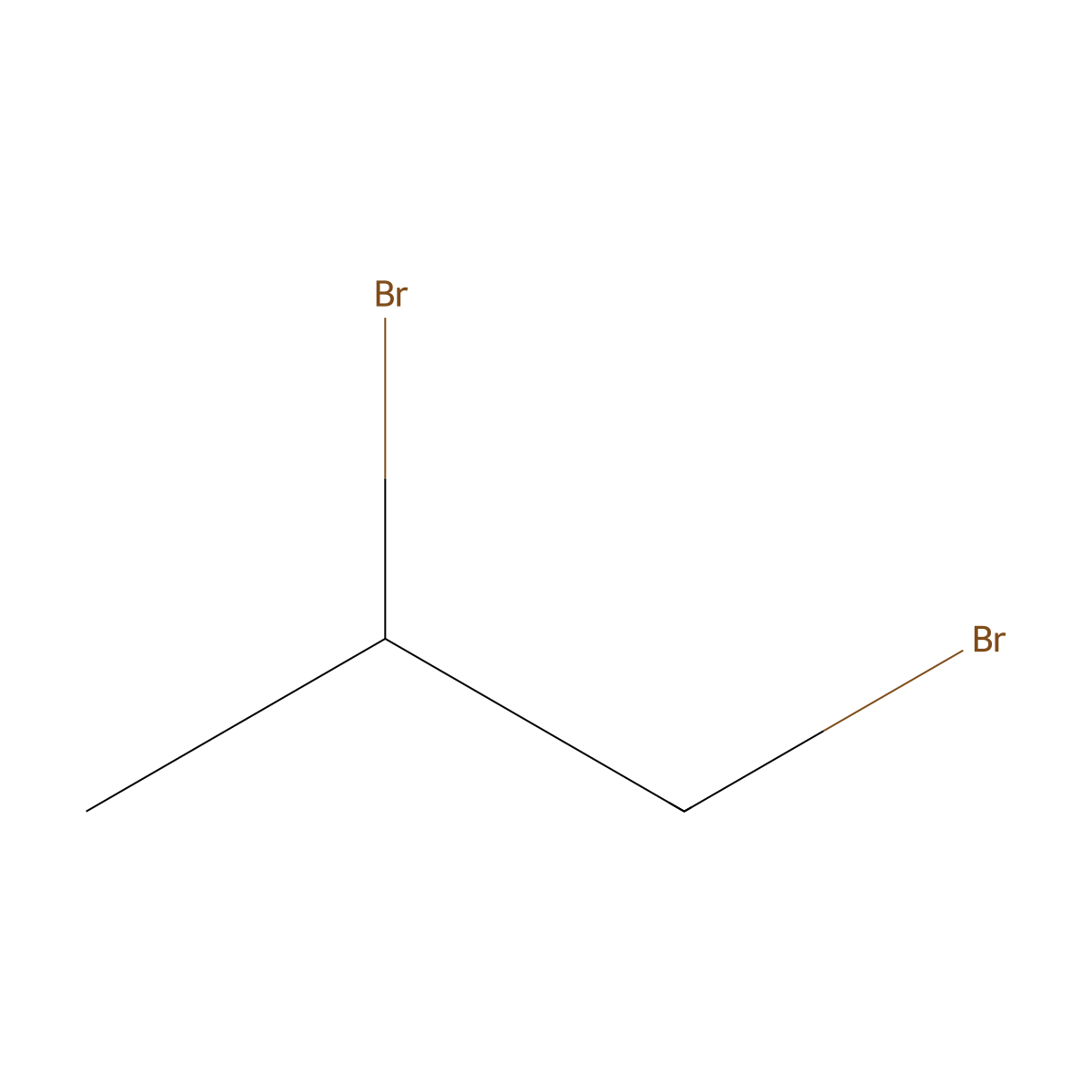 1,2-Dibromopropane molecular structure, CAS 78-75-1