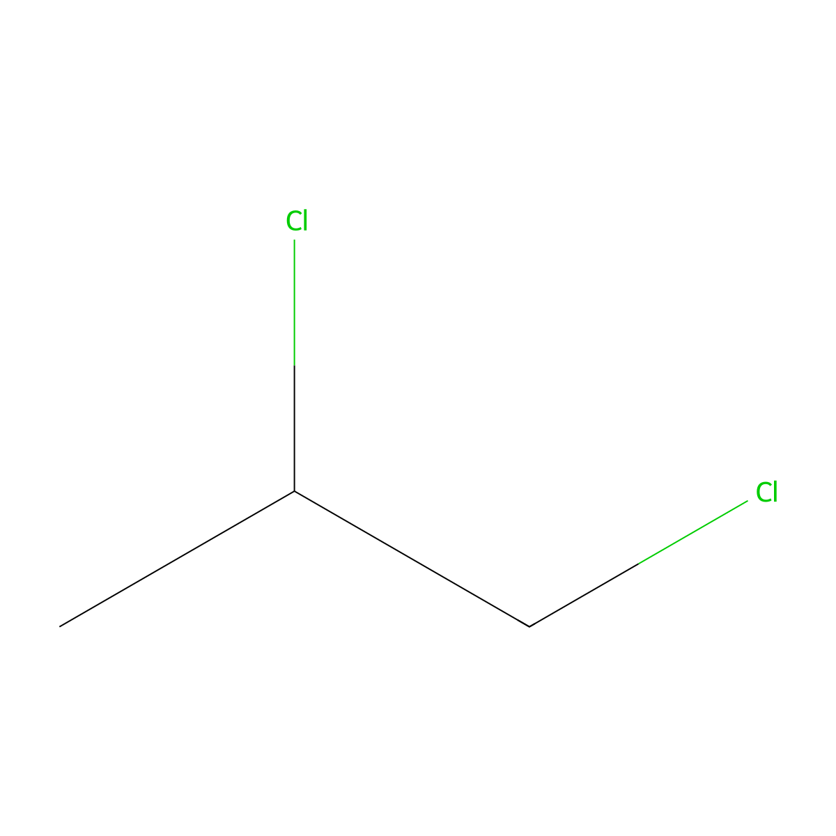1,2-Dichloropropane molecular structure, CAS 78-87-5