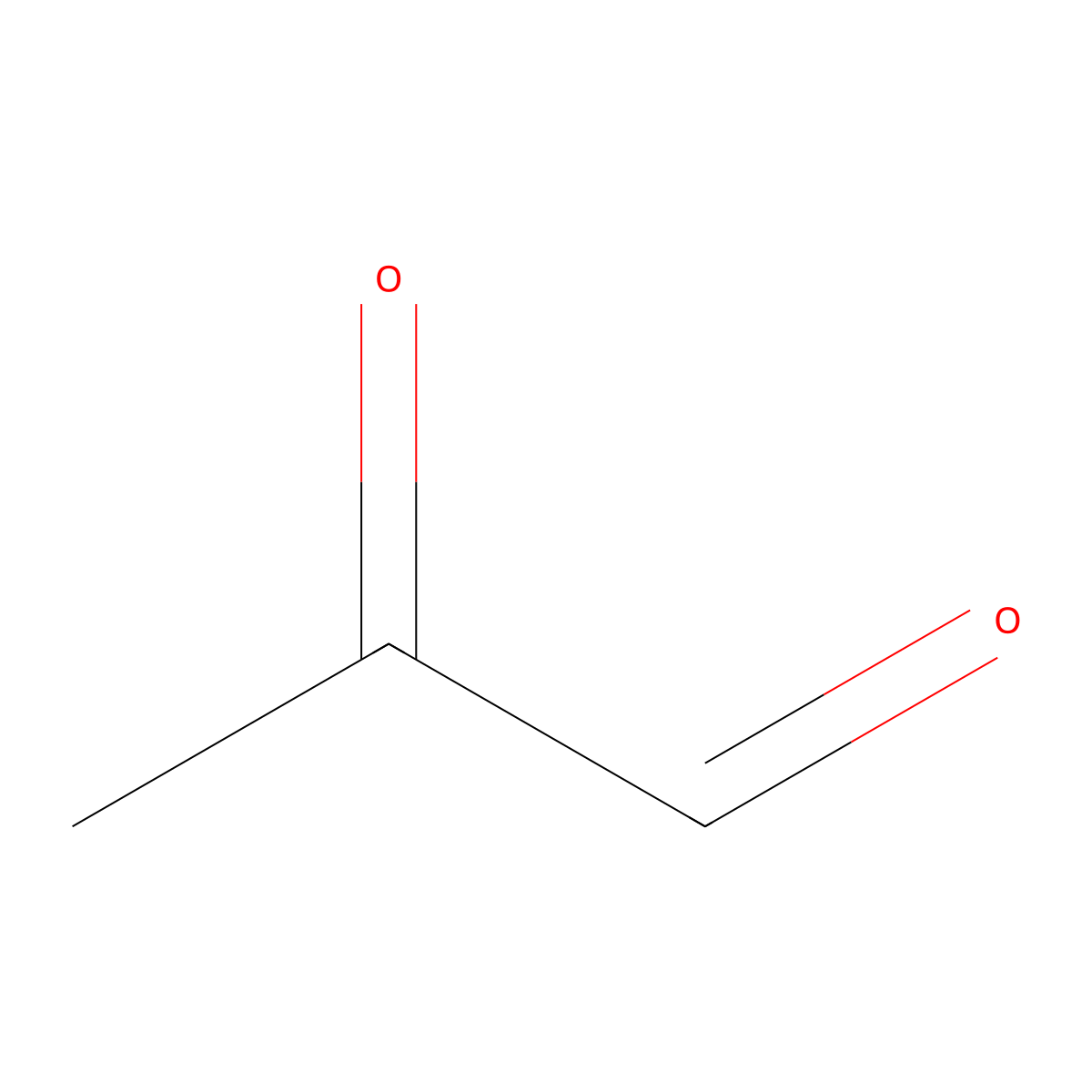 Methylglyoxal molecular structure, CAS 78-98-8