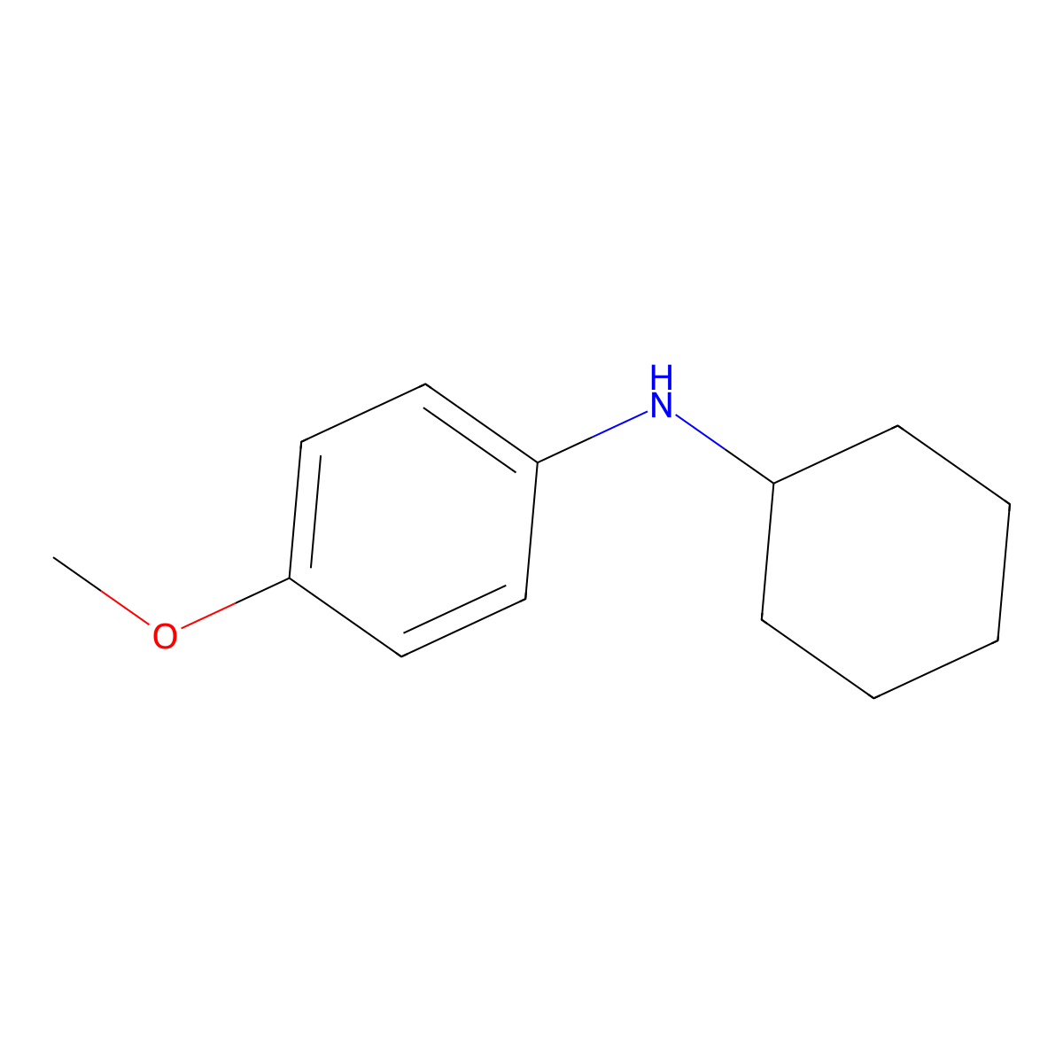N-cyclohexyl-4-methoxyaniline molecular structure, CAS 780-02-9