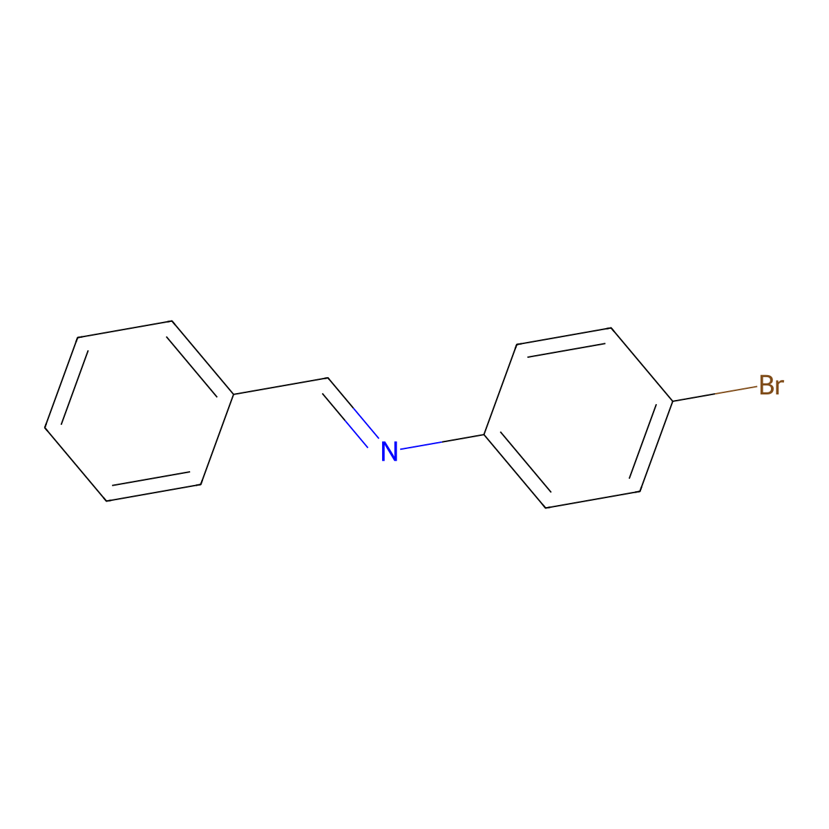 N-Benzylidene-4-bromoaniline molecular structure, CAS 780-20-1