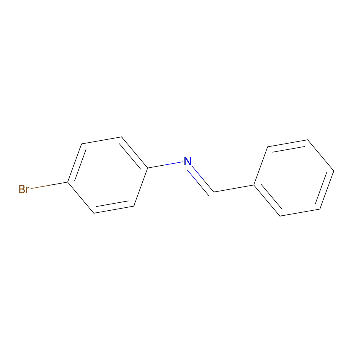 N-Benzylidene-4-bromoaniline molecular structure, CAS 780-20-1