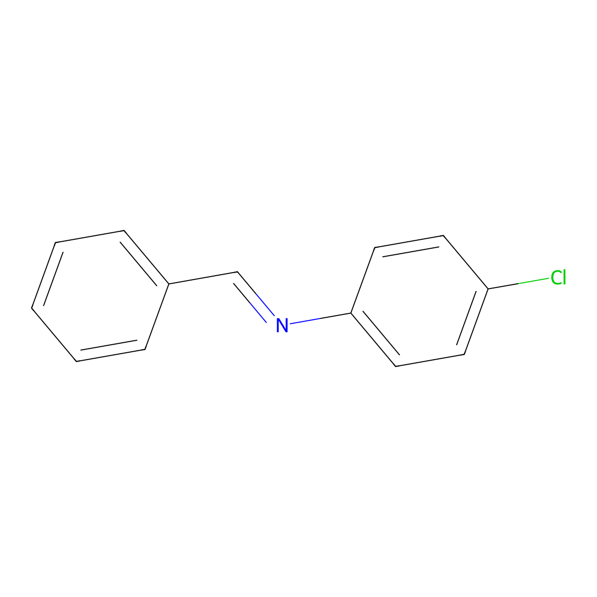 N-Benzylidene-4-chloroaniline molecular structure, CAS 780-21-2