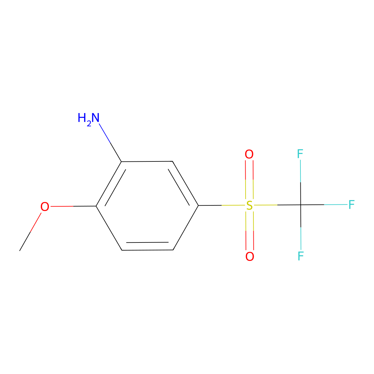 2-Methoxy-5-trifluoromethanesulfonylaniline molecular structure, CAS 780-90-5