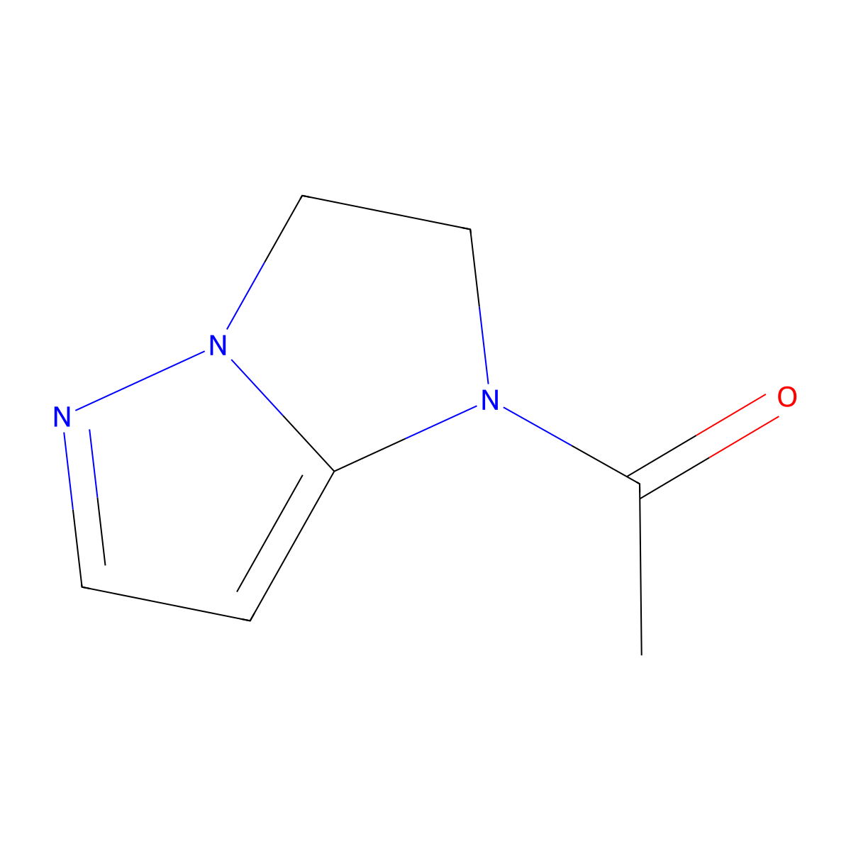 1-(2,3-Dihydro-1H-imidazo[1,2-b]pyrazol-1-yl)ethan-1-one molecular structure, CAS 78000-94-9