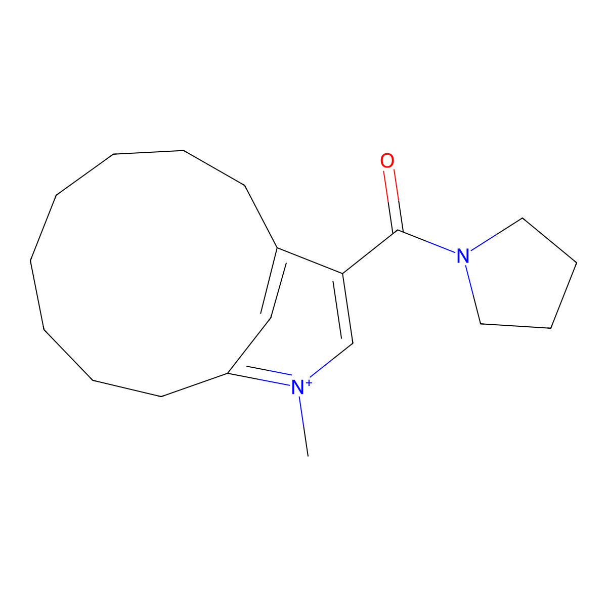 1-Methyl-3-(1-pyrrolidinylcarbonyl)-4,6-octanopyridinium molecular structure, CAS 780009-56-5
