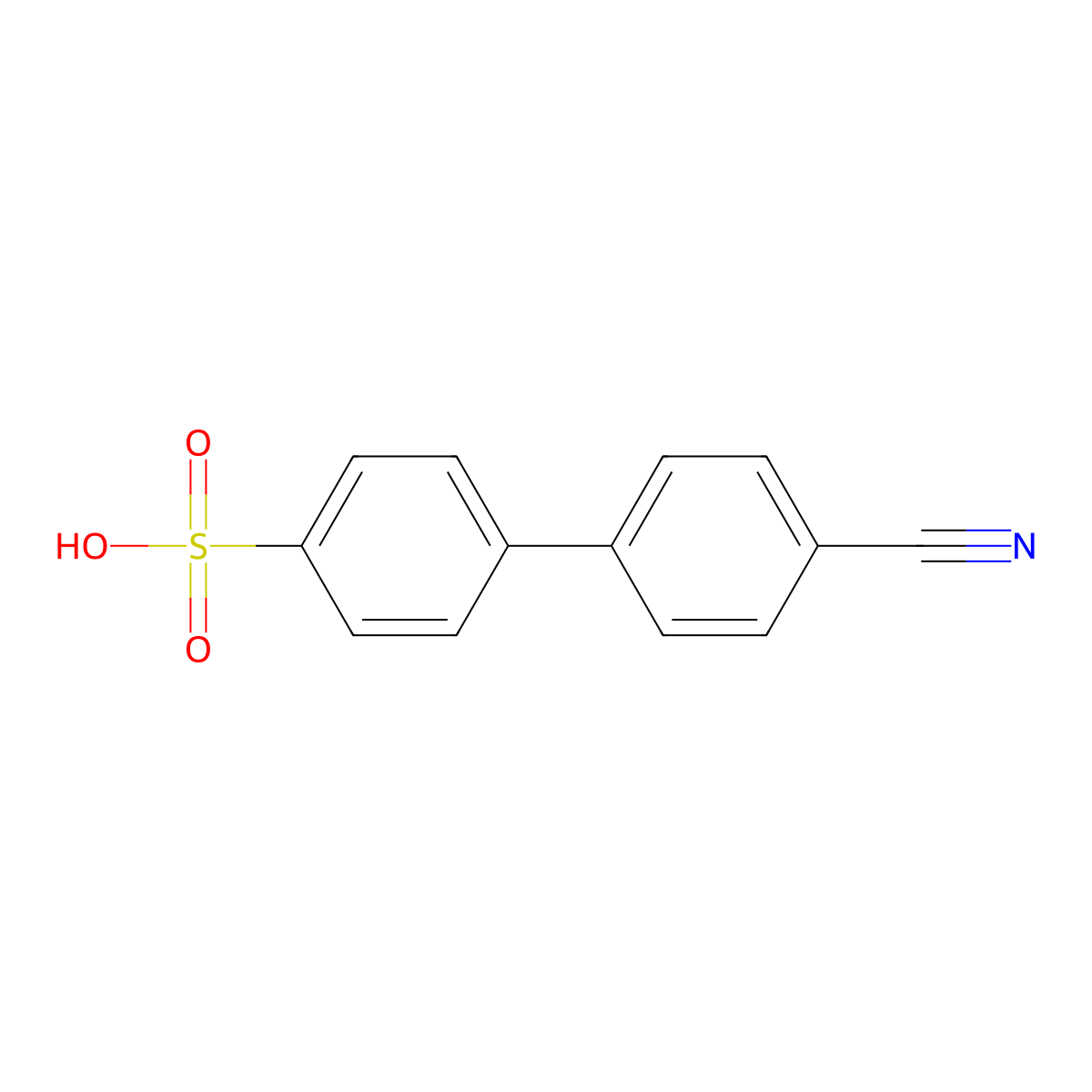 4'-Cyano-4-biphenylsulfonic acid molecular structure, CAS 780010-15-3