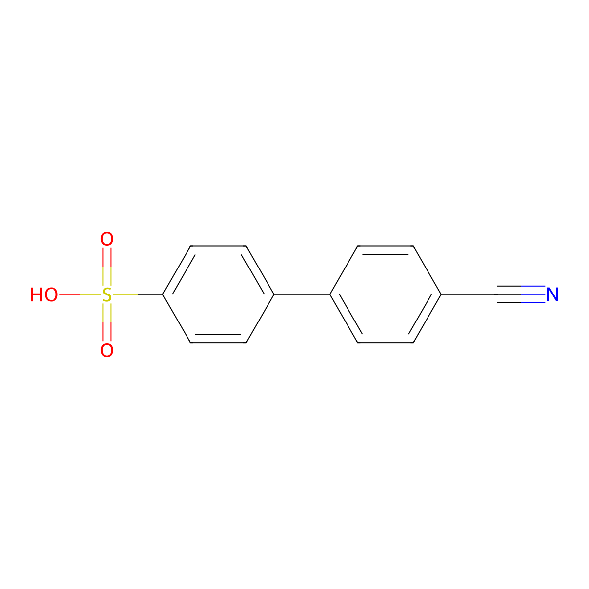 4'-Cyano-4-biphenylsulfonic acid molecular structure, CAS 780010-15-3