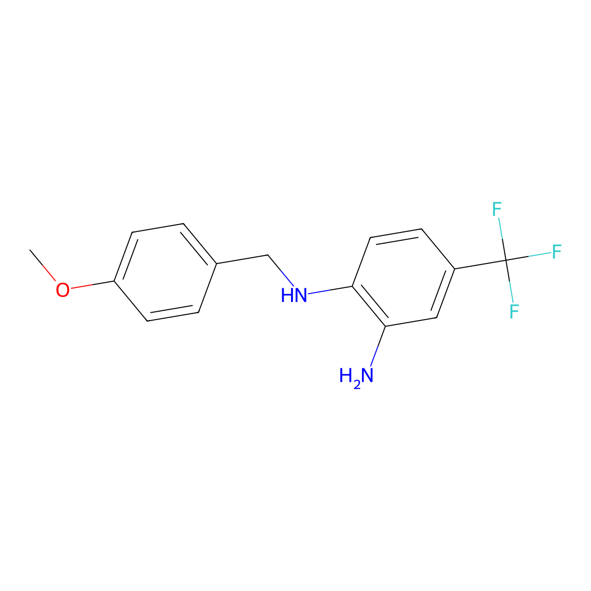 N~1~-(4-methoxybenzyl)-4-(trifluoromethyl)benzene-1,2-diamine molecular structure, CAS 780010-41-5