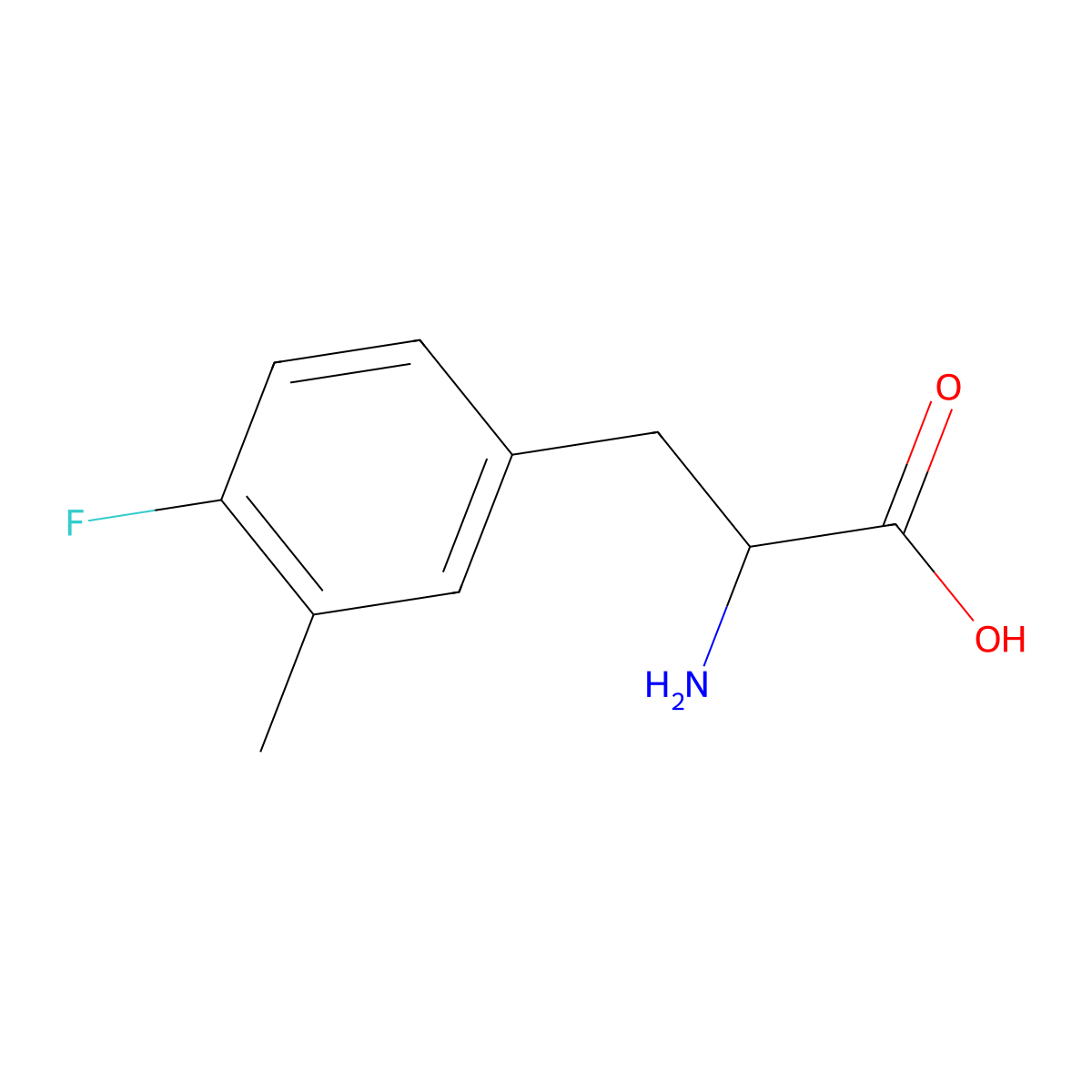 4-Fluoro-3-methyl-d-phenylalanine molecular structure, CAS 780026-19-9