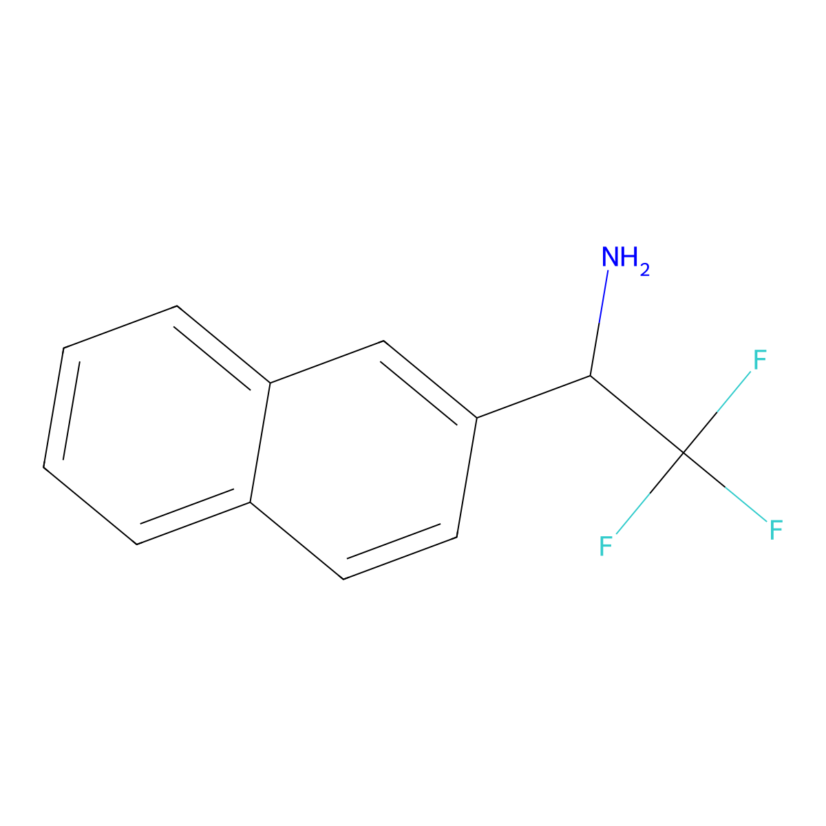 [(S)-1-(2-Naphthyl)-2,2,2-trifluoroethyl]amine molecular structure, CAS 780028-52-6