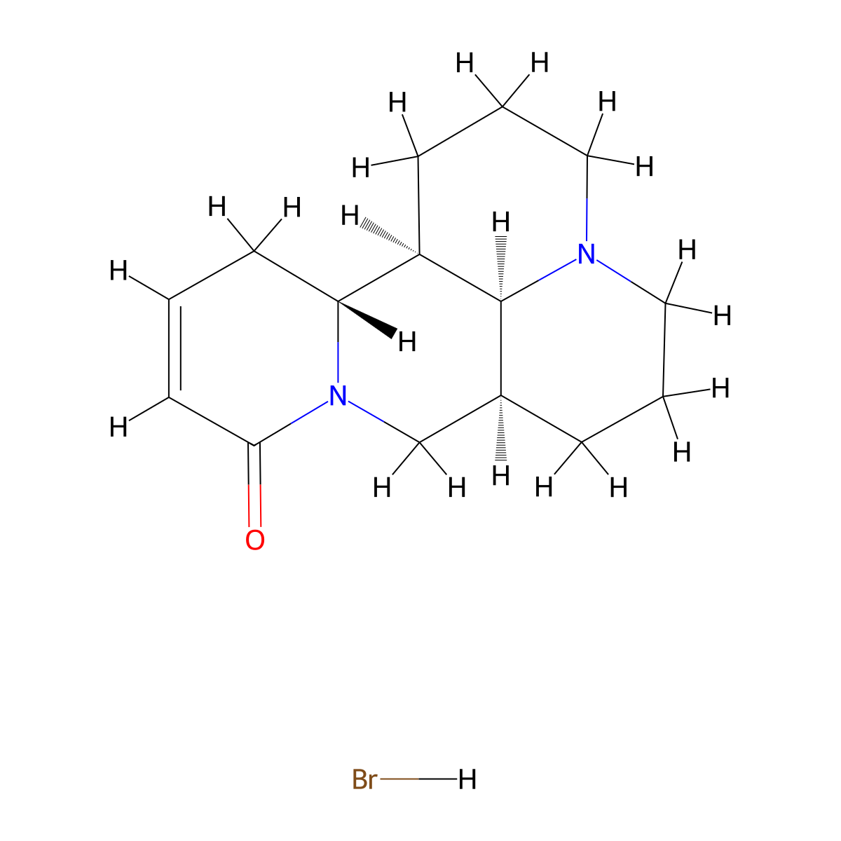 Sophocarpine hydrobromide molecular structure, CAS 78003-71-1