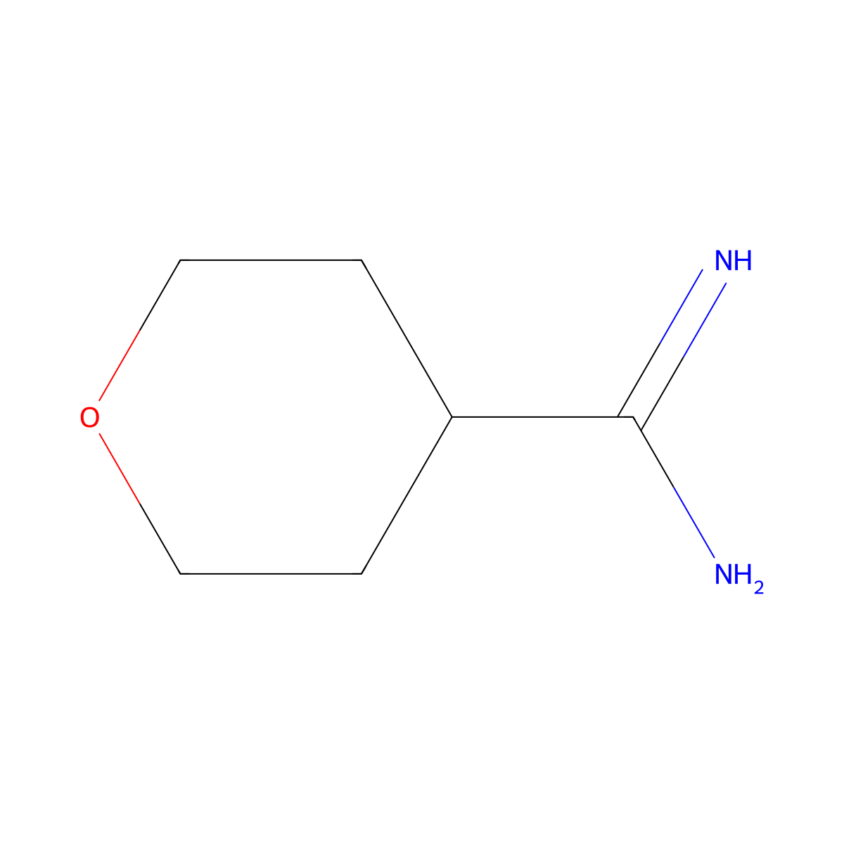 Oxane-4-carboximidamide molecular structure, CAS 780031-45-0