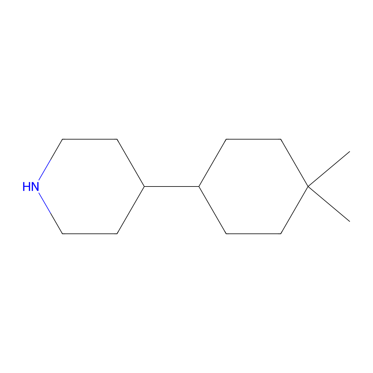4-(4,4-Dimethylcyclohexyl)piperidine molecular structure, CAS 780036-01-3