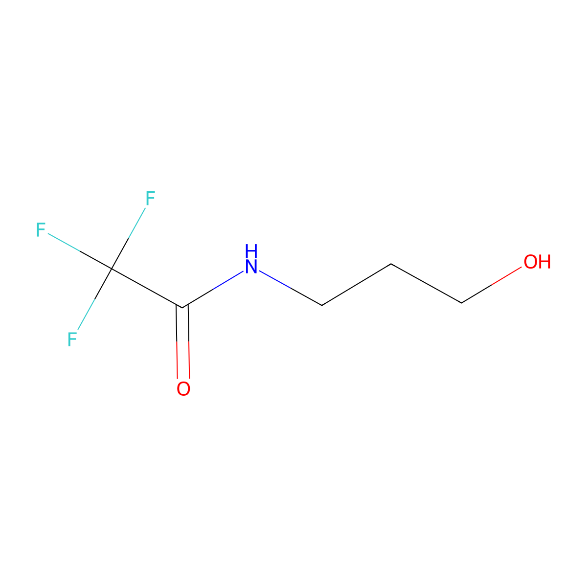 N-(3-Hydroxypropyl)trifluoroacetamide molecular structure, CAS 78008-15-8