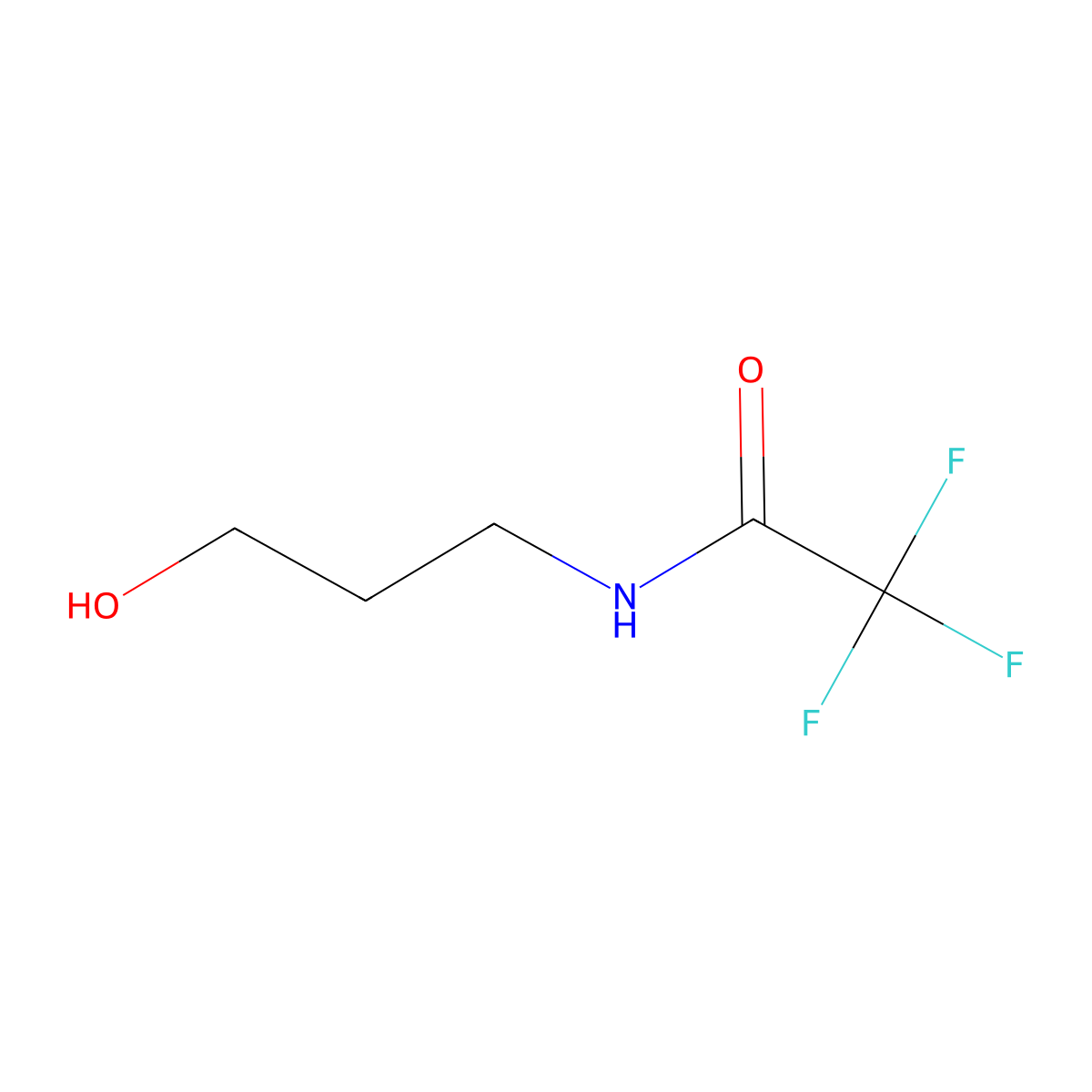 N-(3-Hydroxypropyl)trifluoroacetamide molecular structure, CAS 78008-15-8