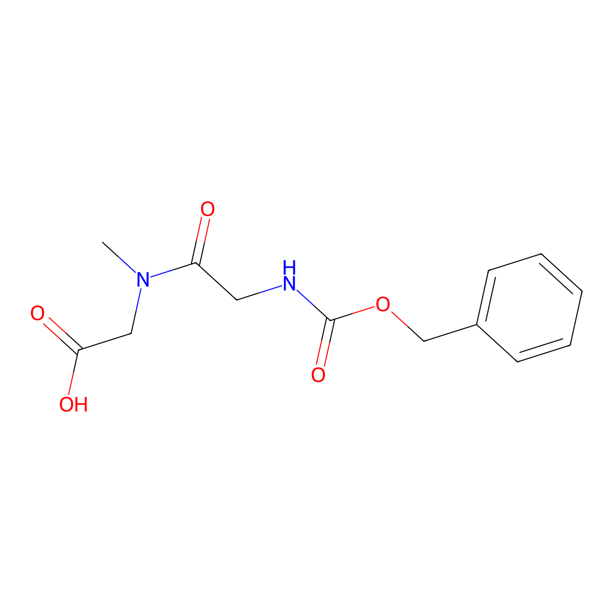 Z-Gly-sar-OH molecular structure, CAS 7801-91-4