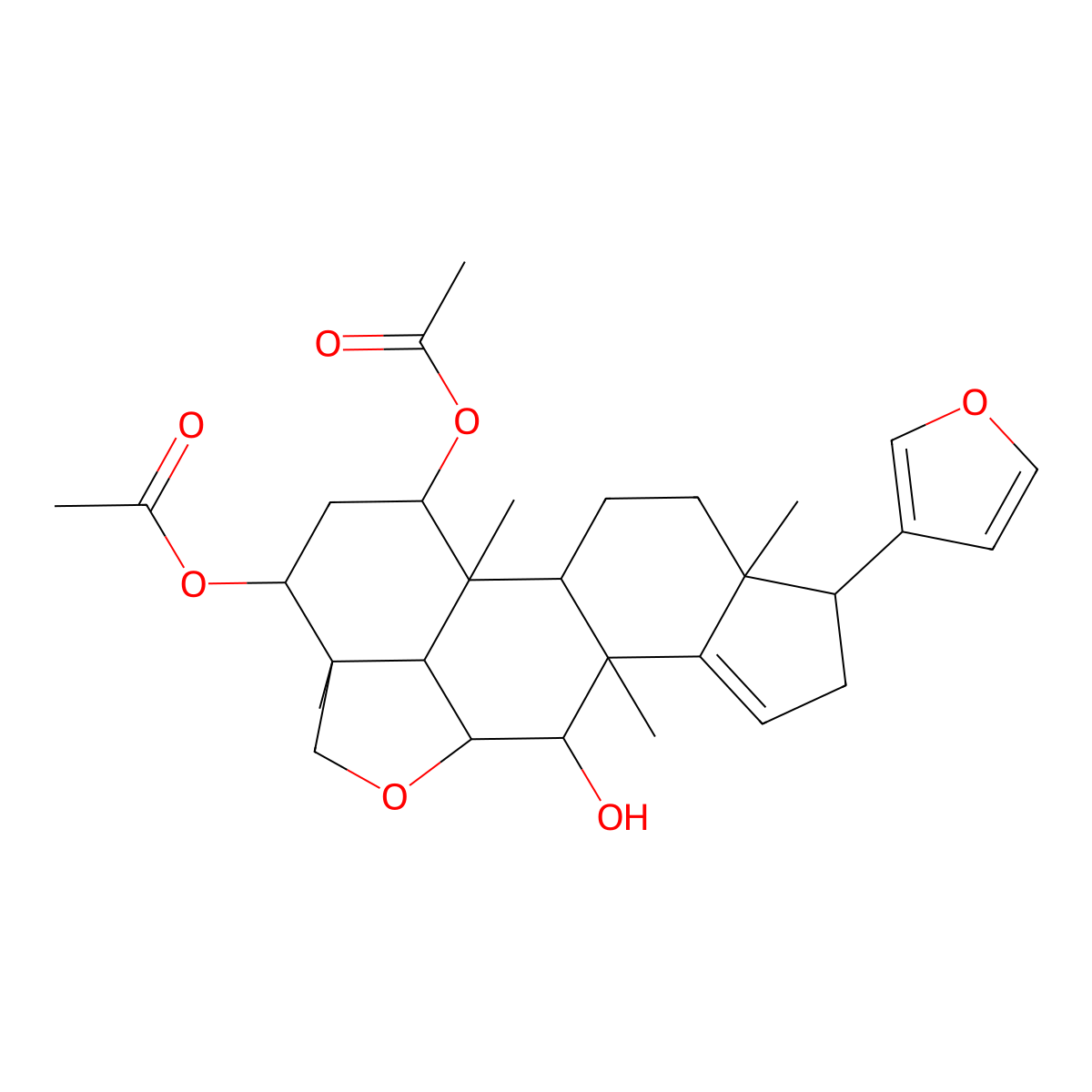 1,3-Diacetylvilasinin molecular structure, CAS 78012-28-9
