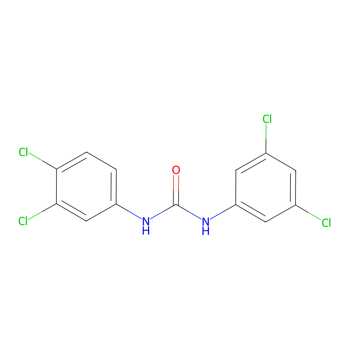 1-(3,4-Dichloro-phenyl)-3-(3,5-dichloro-phenyl)-urea molecular structure, CAS 78016-03-2