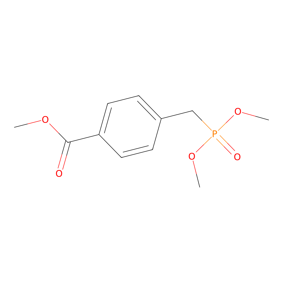 4-(Dimethoxy-phosphorylmethyl)-benzoic acid methyl ester molecular structure, CAS 78022-19-2