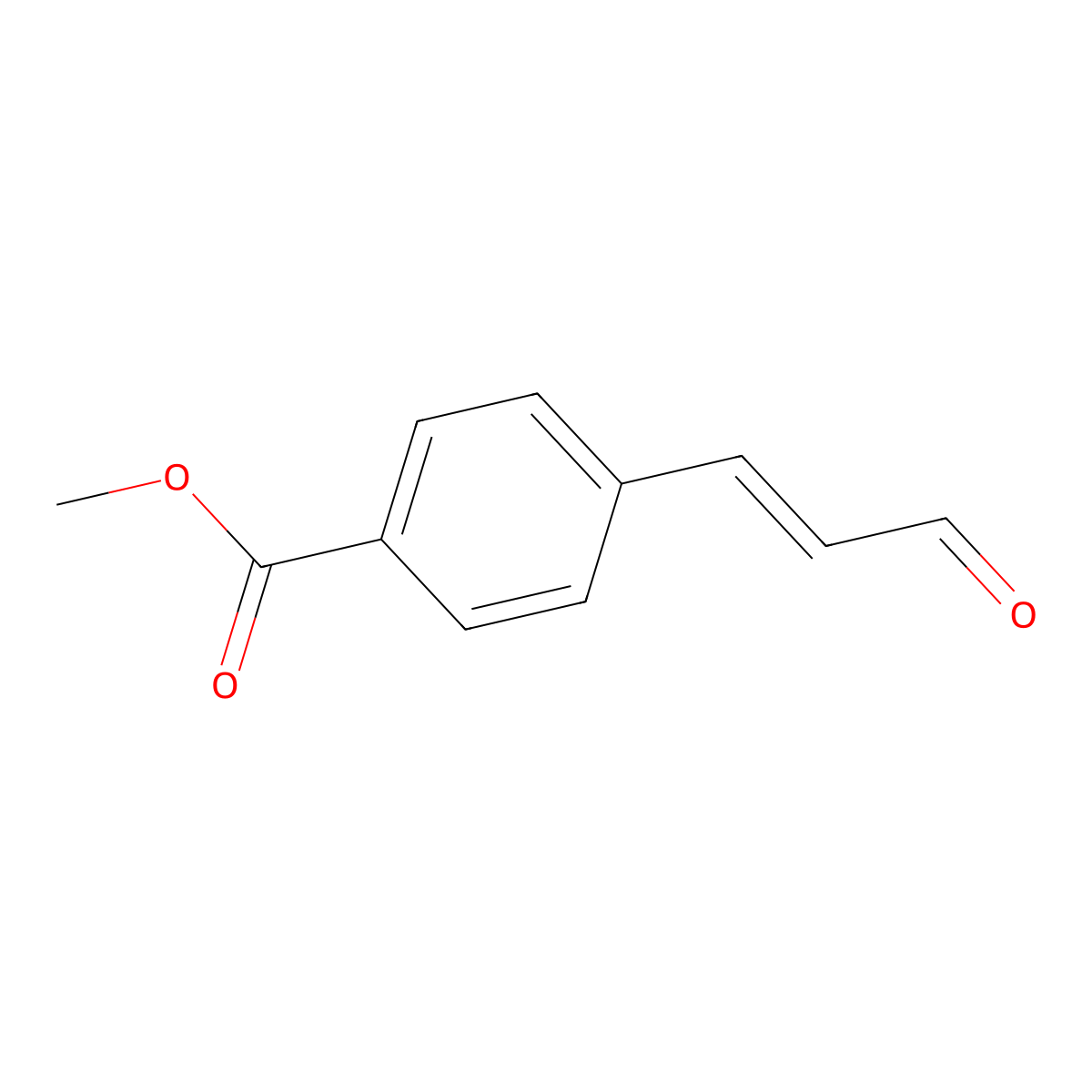 Methyl 4-(3-oxoprop-1-en-1-yl)benzoate molecular structure, CAS 78024-60-9