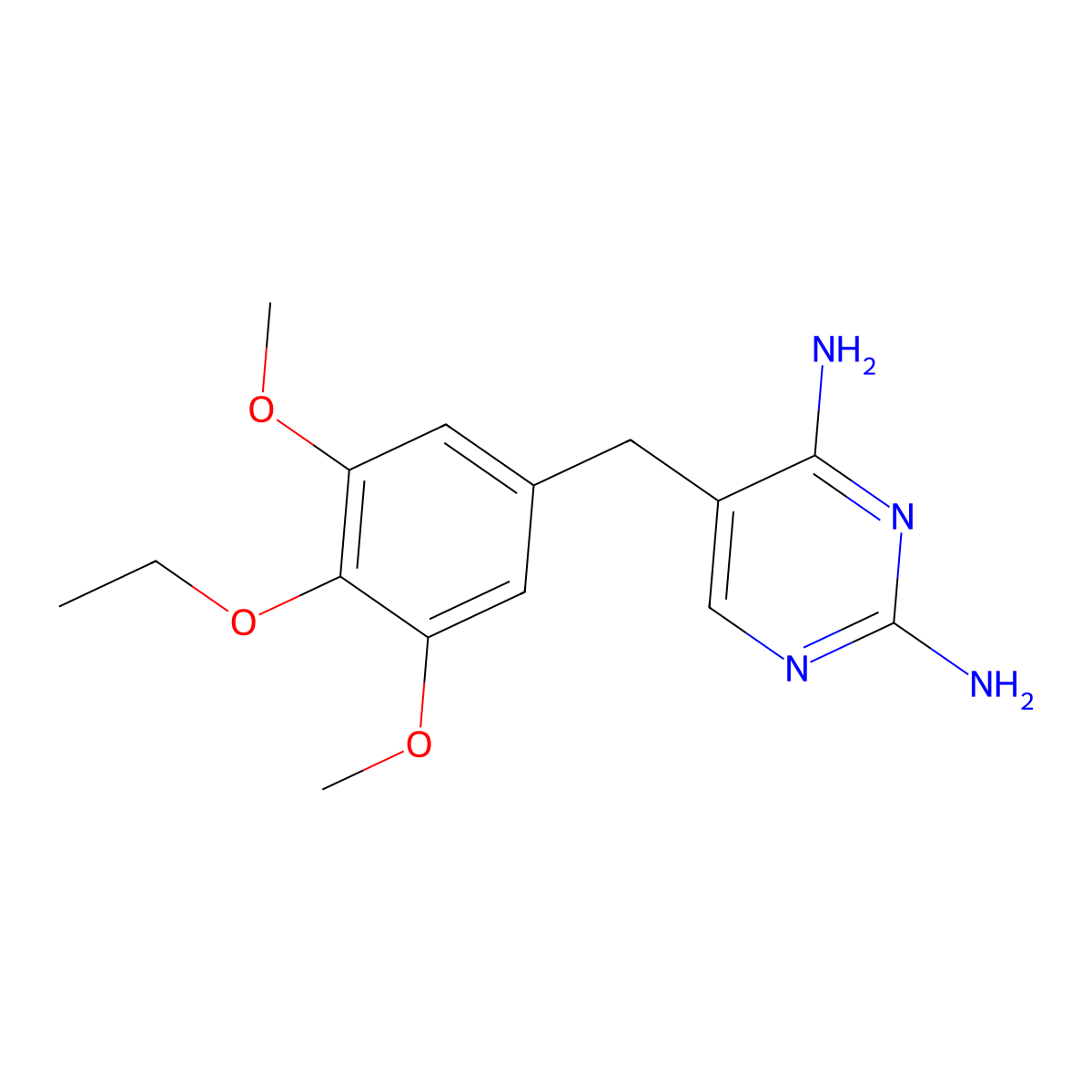 5-(4-Ethoxy-3,5-dimethoxybenzyl)pyrimidine-2,4-diamine molecular structure, CAS 78025-68-0