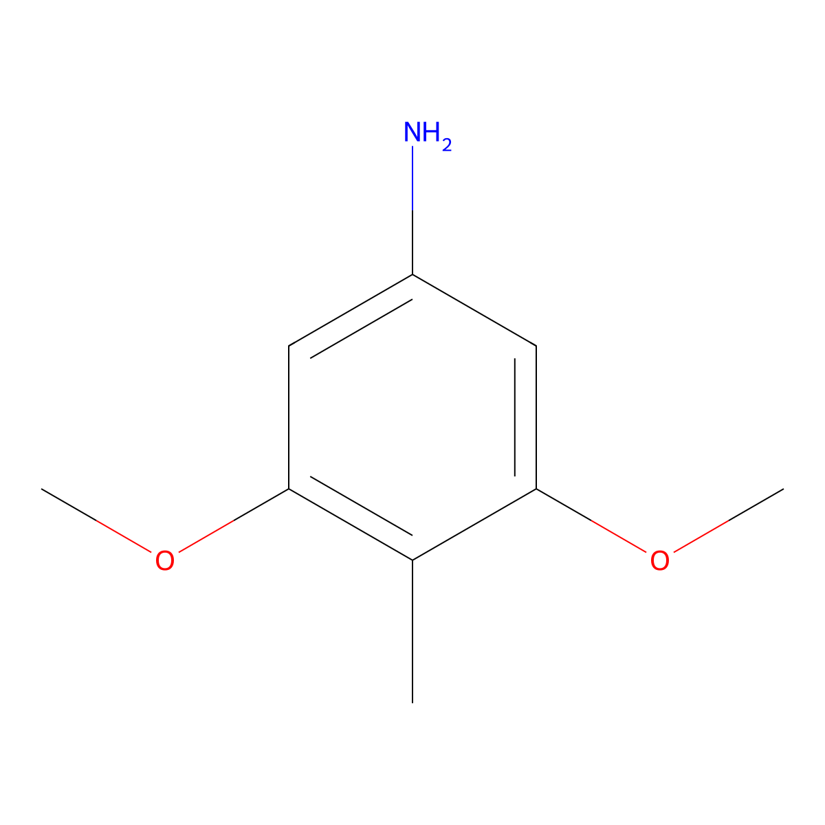 3,5-Dimethoxy-4-methylaniline molecular structure, CAS 78025-93-1