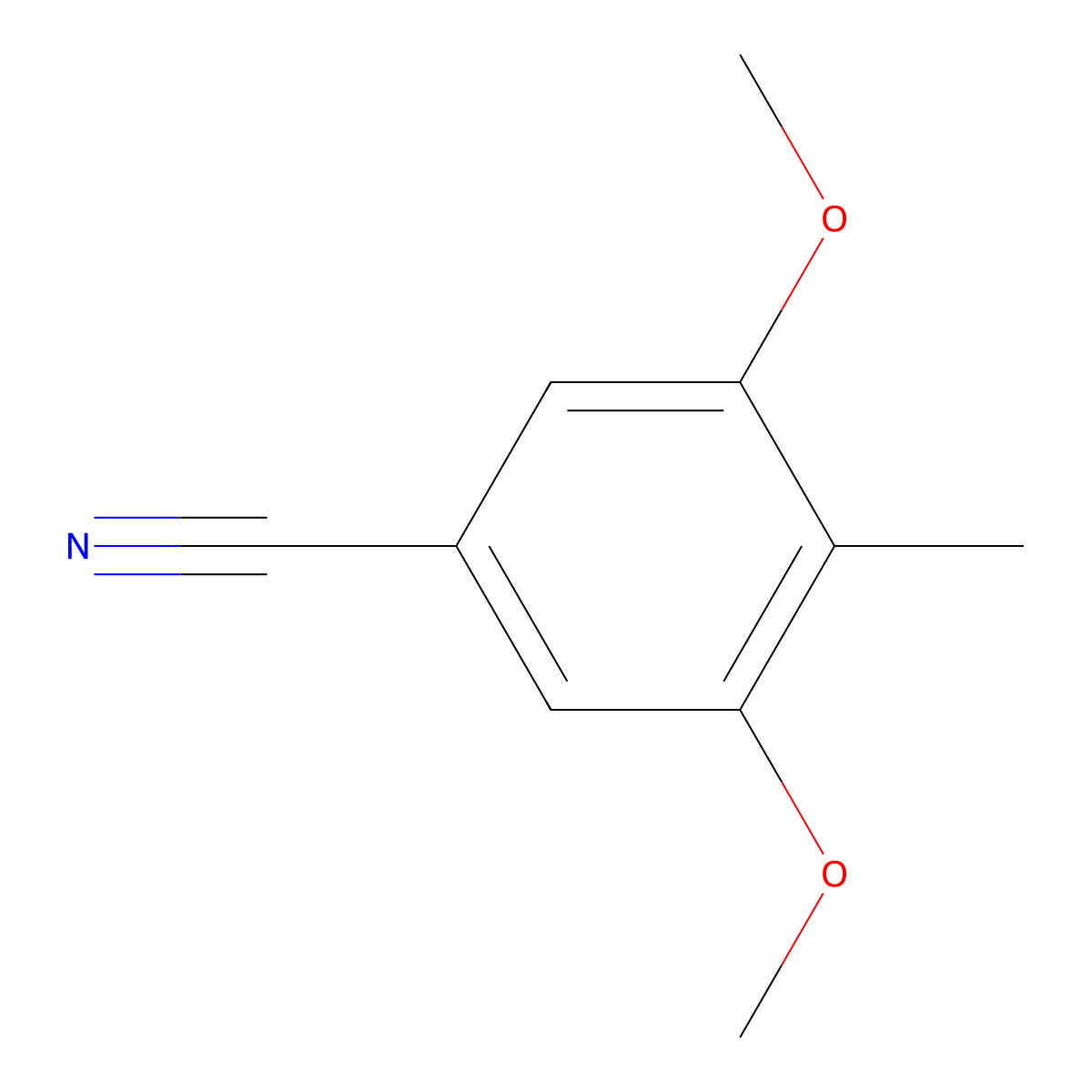 3,5-Dimethoxy-4-methylbenzonitrile molecular structure, CAS 78025-94-2